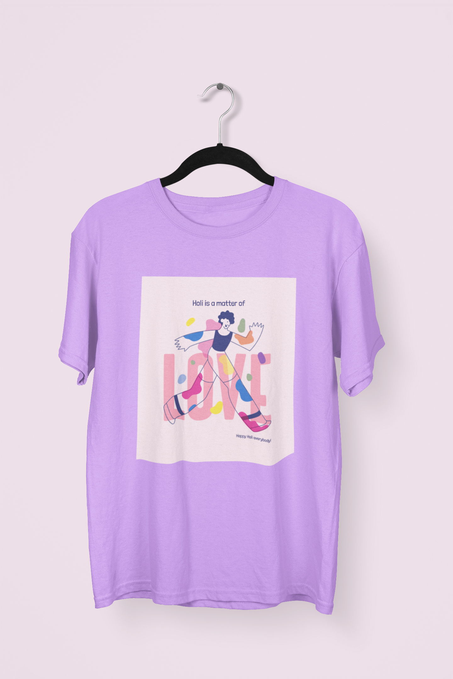 Holi Festival Oversized Graphic Printed T-shirt