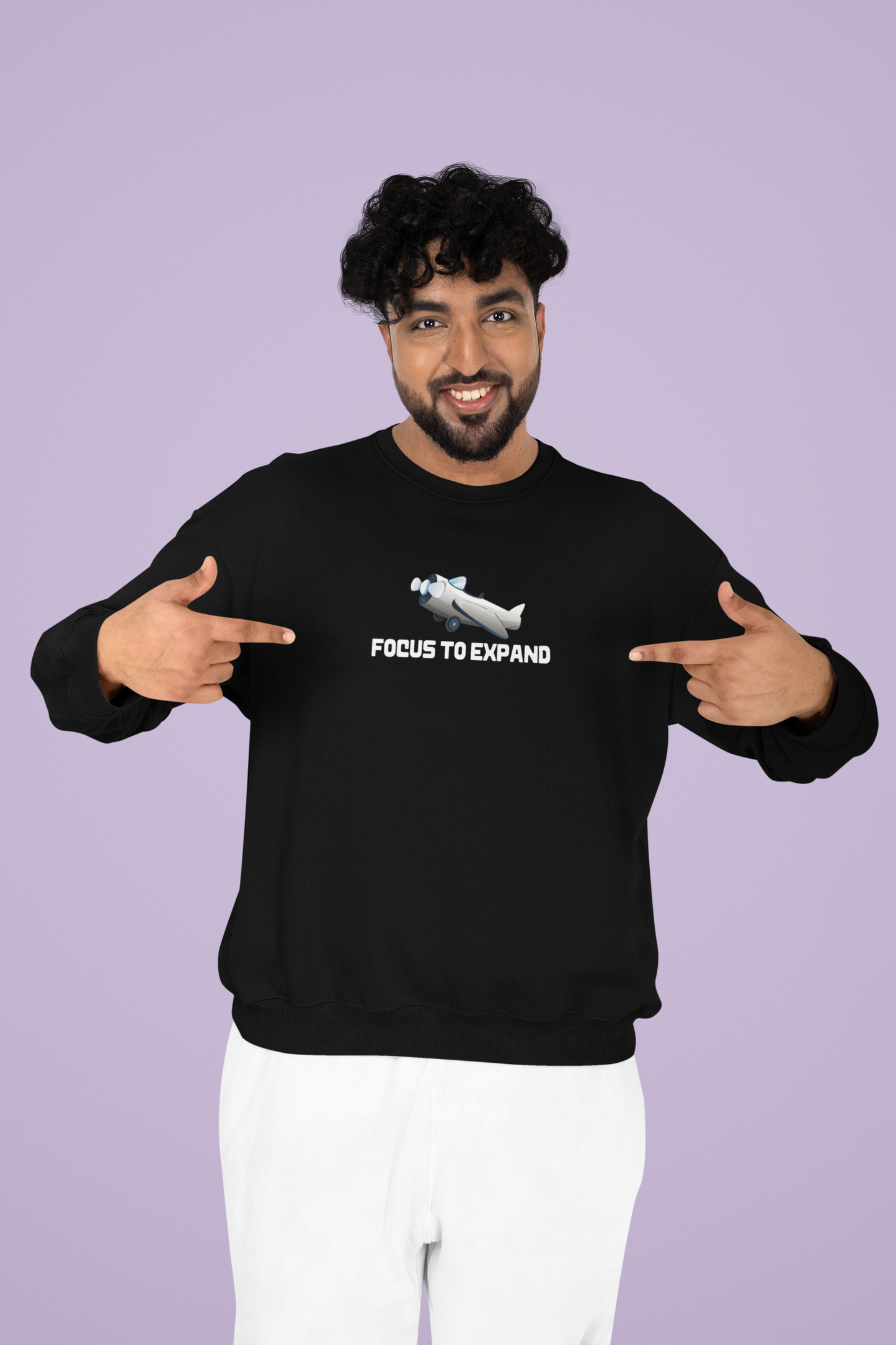 Graphic Printed Black Sweatshirt Unisex