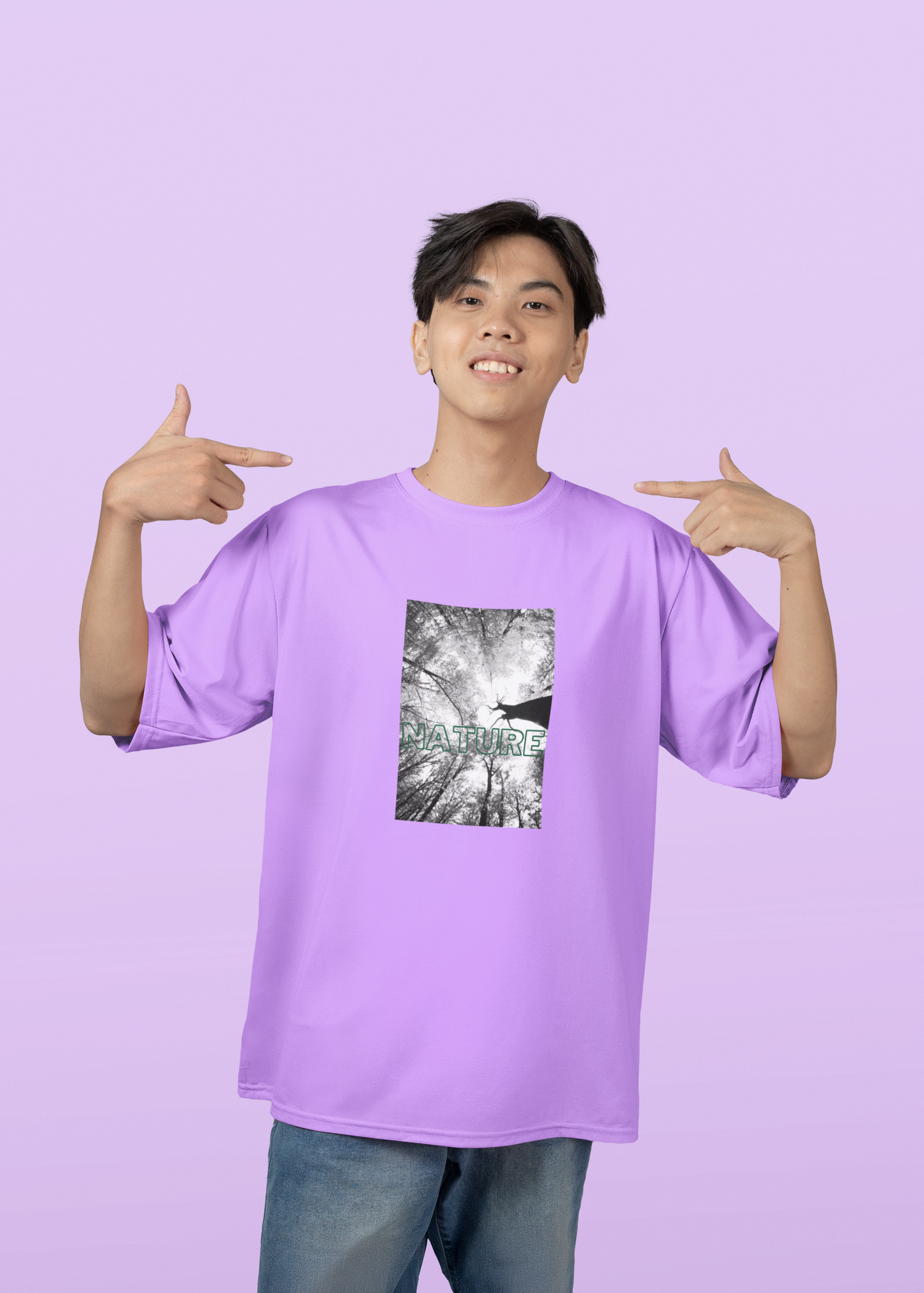 Lavender Nature Oversized T-shirt