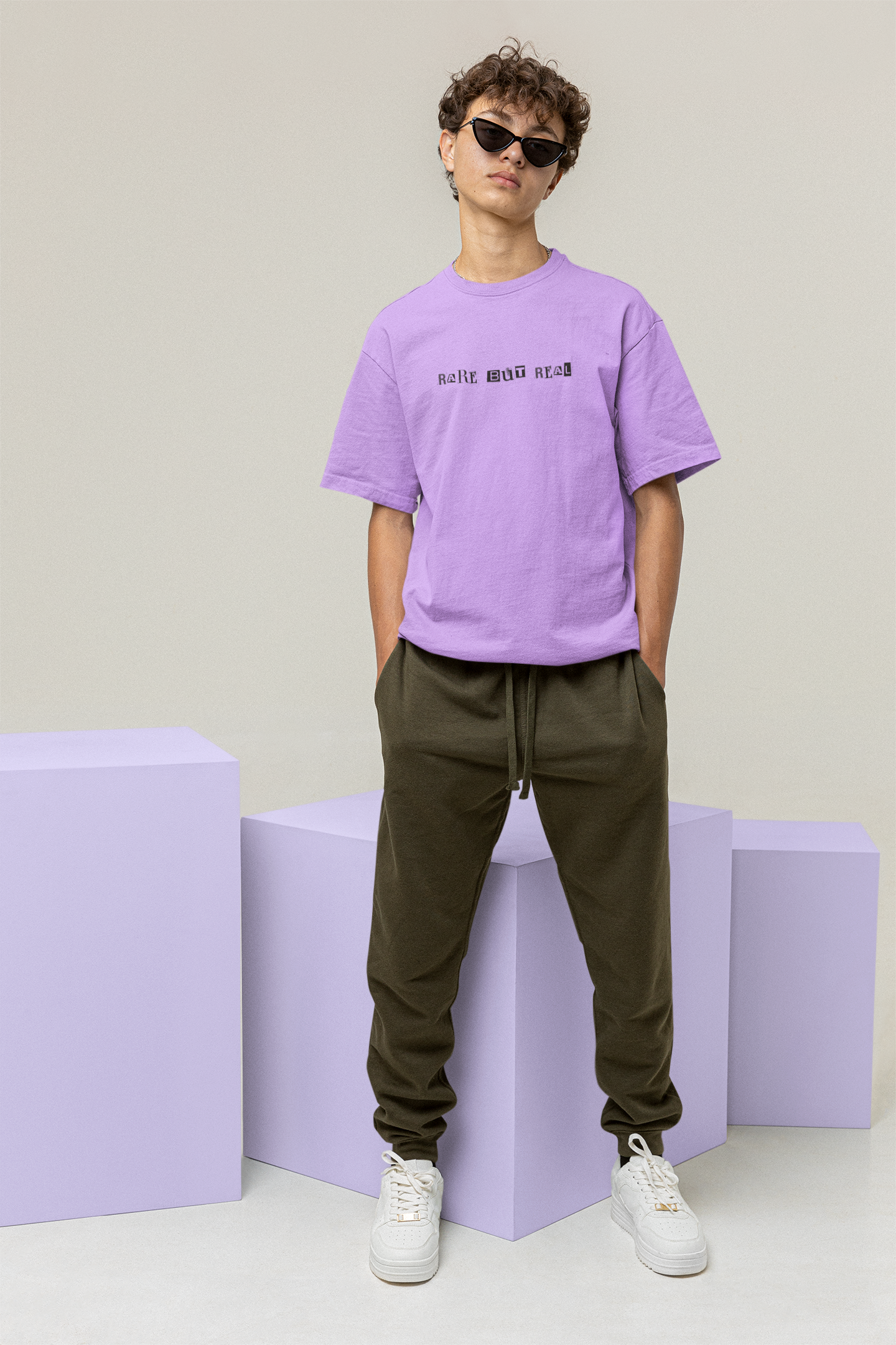 Rare But Real Typography Printed Oversized T-shirt