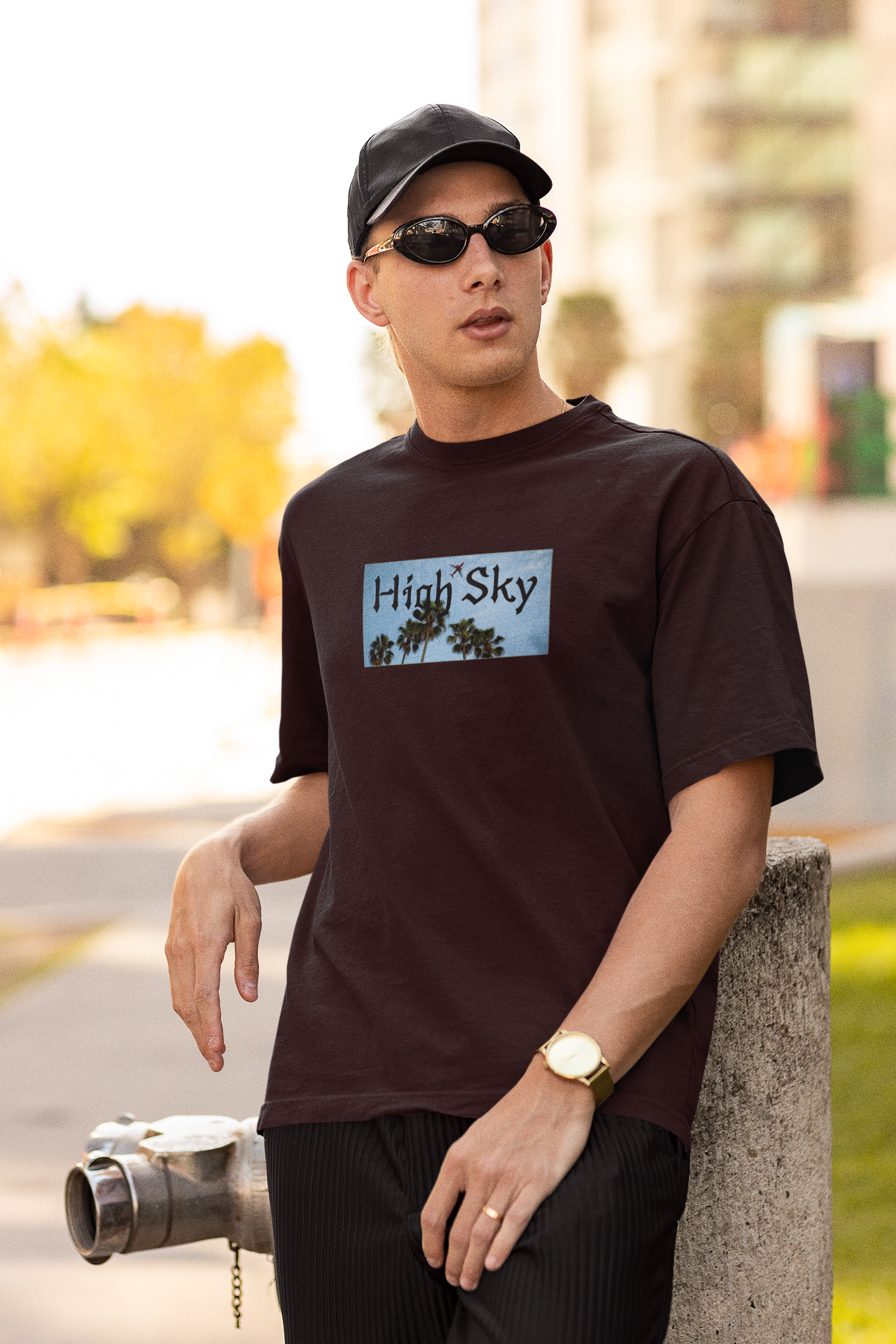 High Sky Oversized Graphic Printed T-shirt