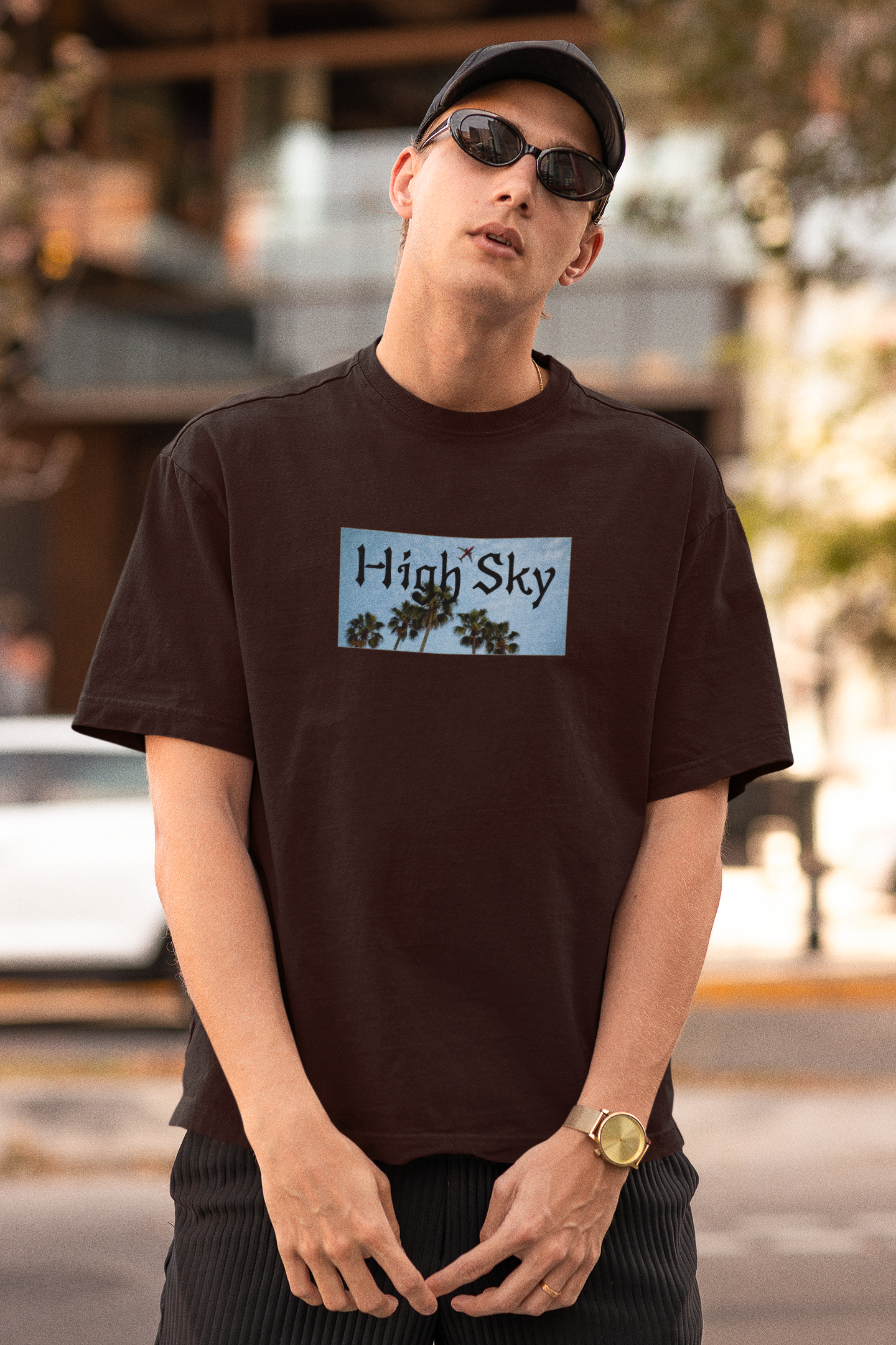 High Sky Oversized Graphic Printed T-shirt