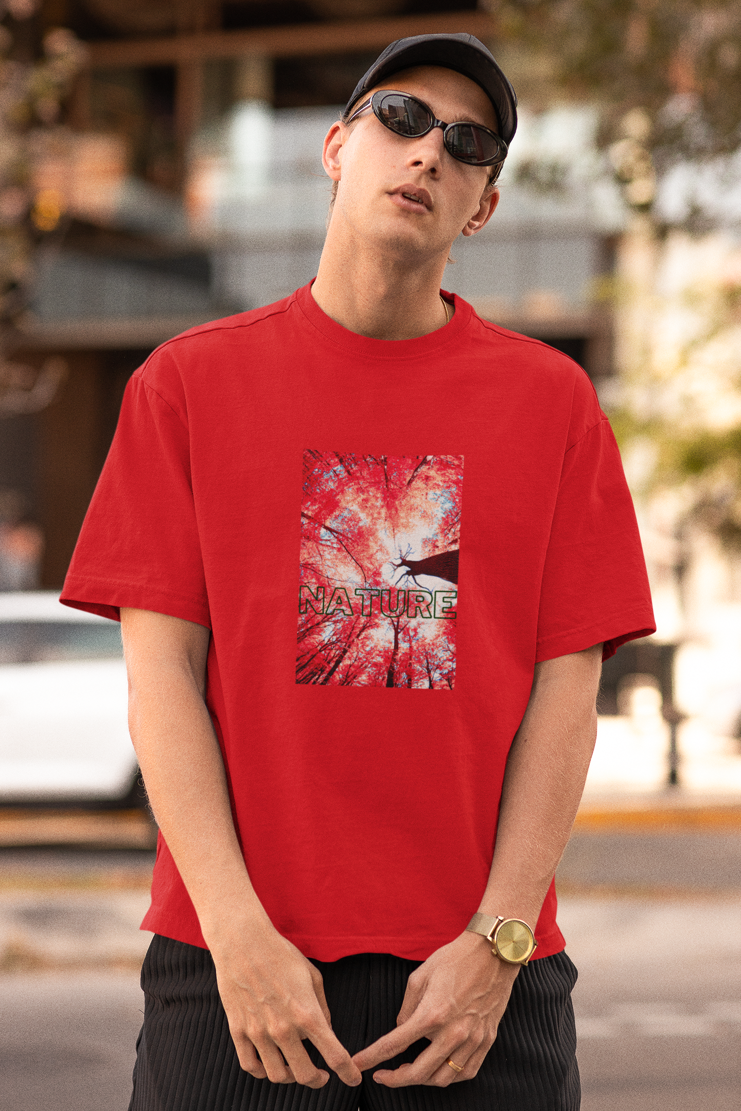 Nature Oversized Printed T-shirt