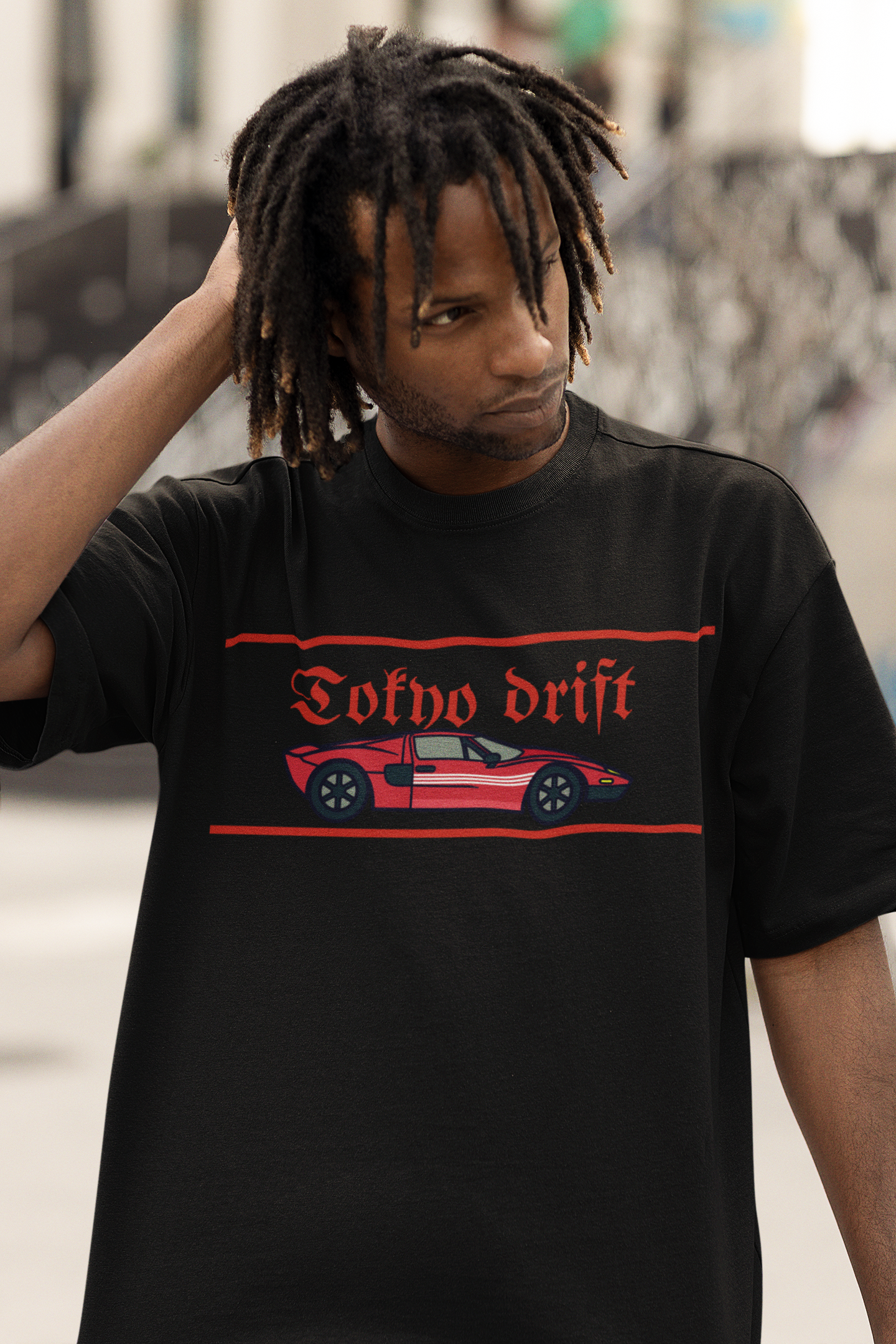 Tofno Drift Classic Premium Black Graphic Printed T-shirt
