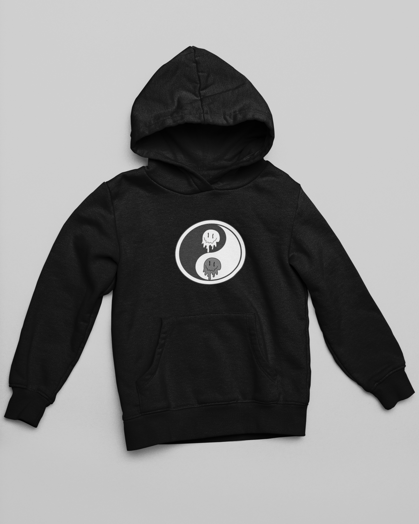 Black Graphic Printed Hoodie Unisex