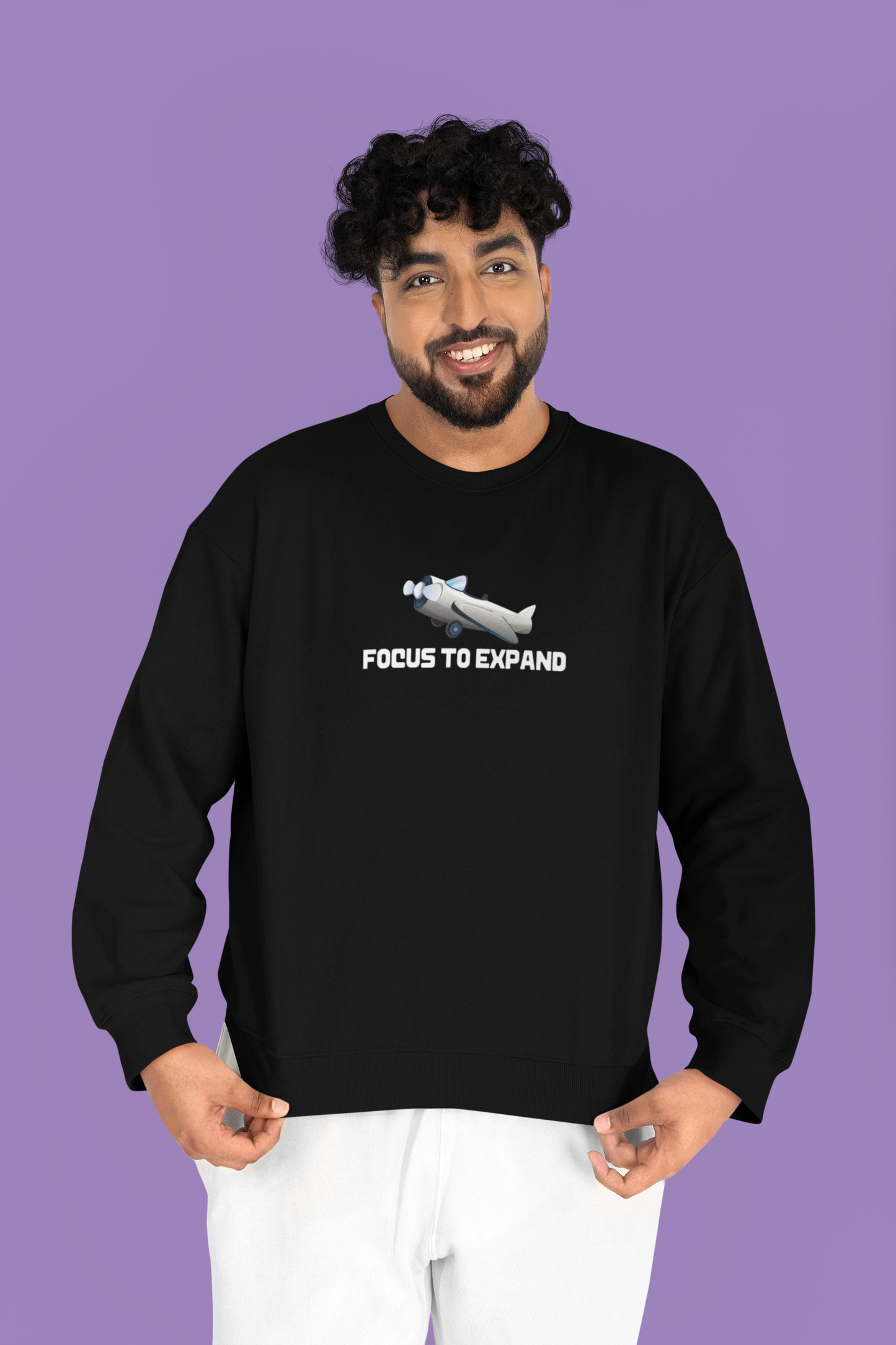 Graphic Printed Black Sweatshirt Unisex