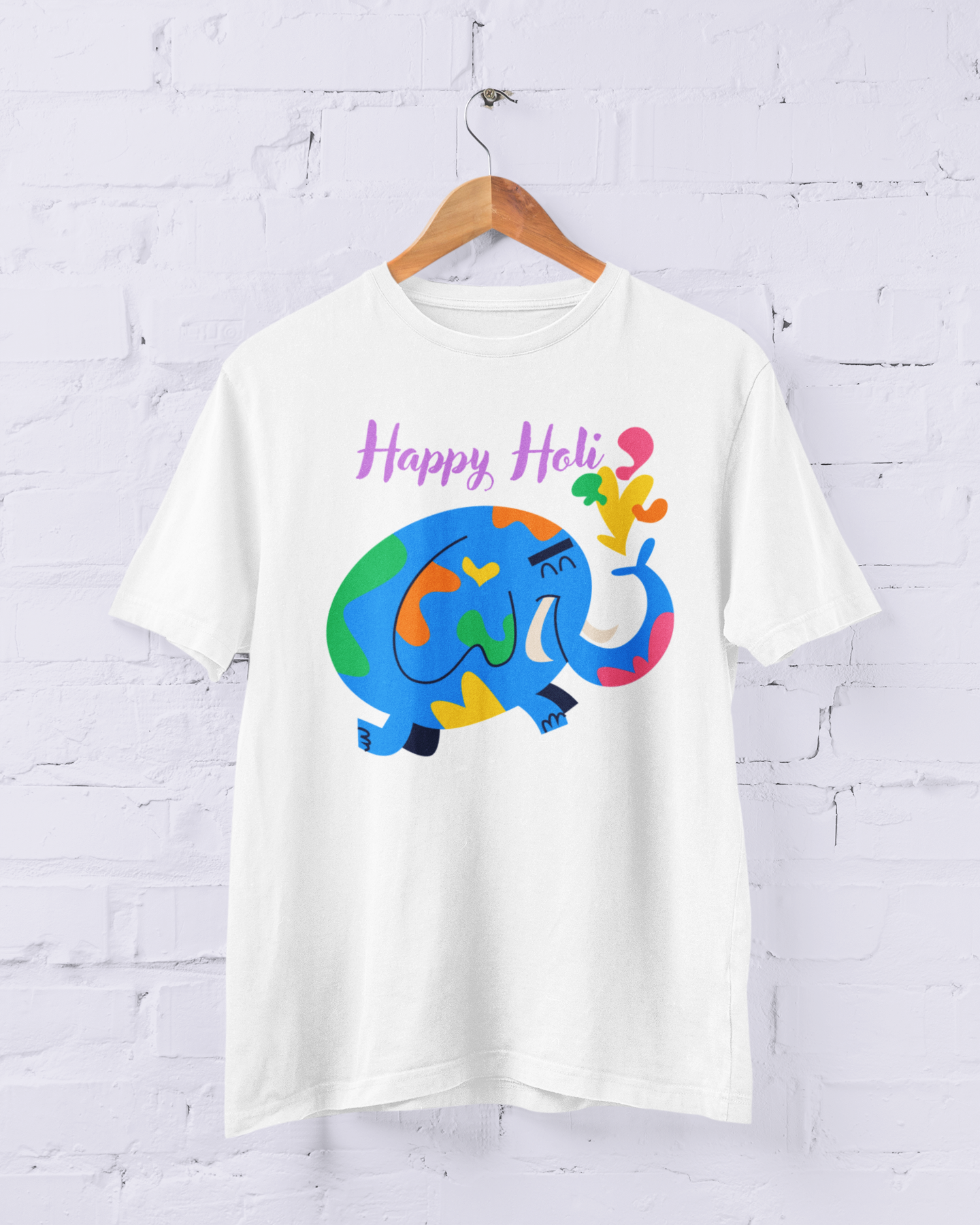 Holi Graphic Printed Oversized T-shirt for Woman