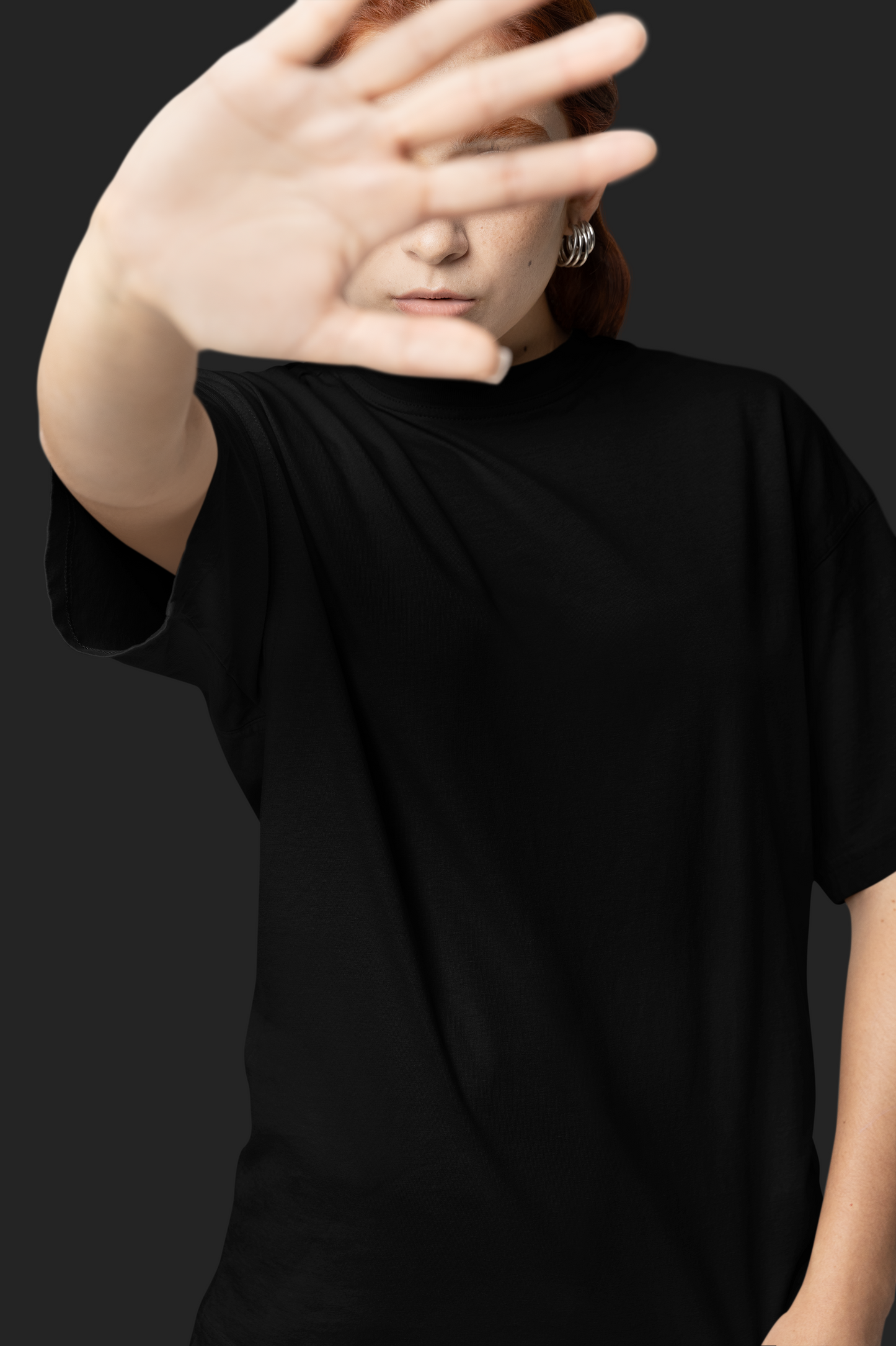 Black Classic Casuals Plain Solid Oversized T-shirt