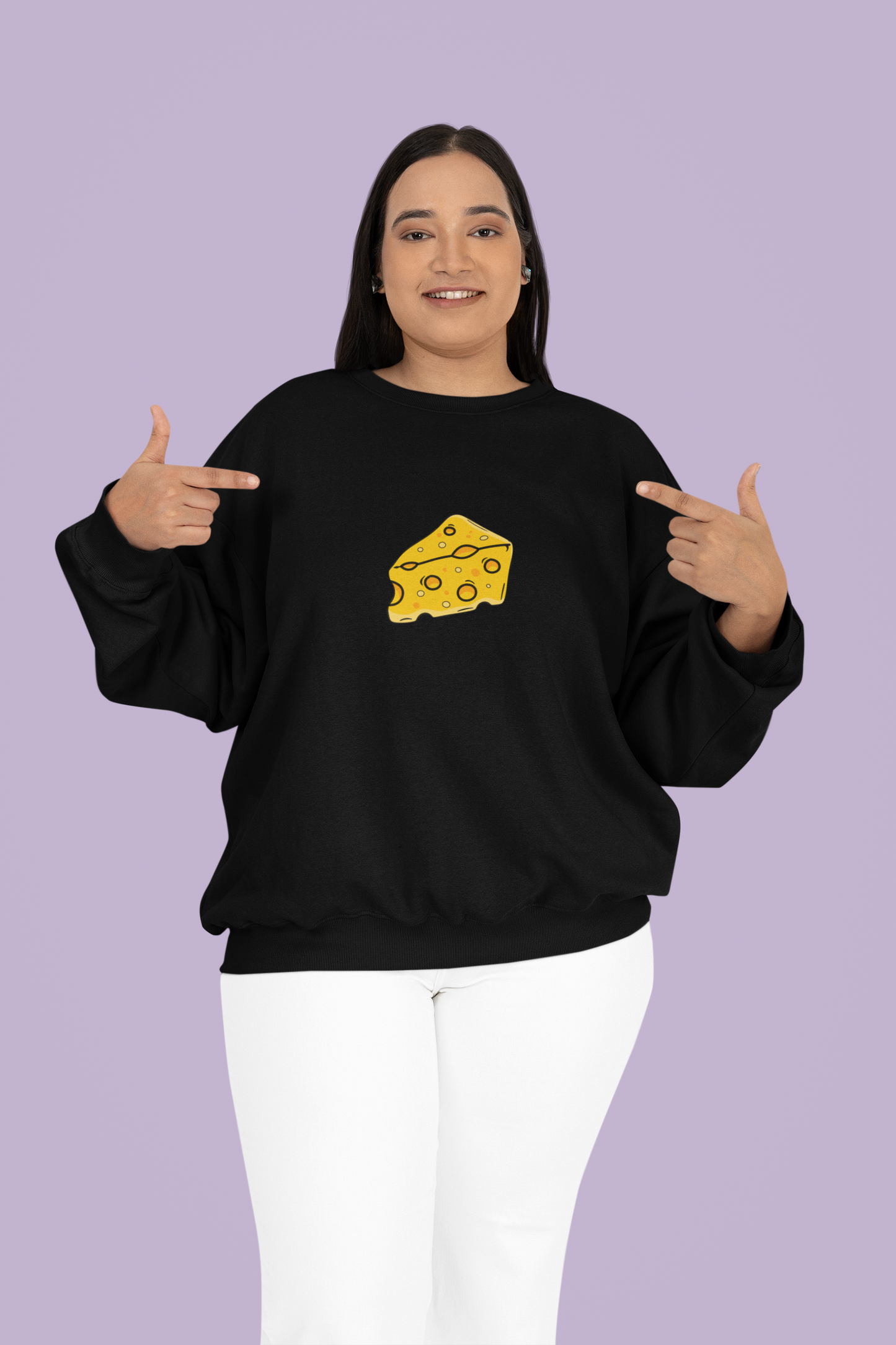 Graphic Printed Sweatshirt for Unisex Black