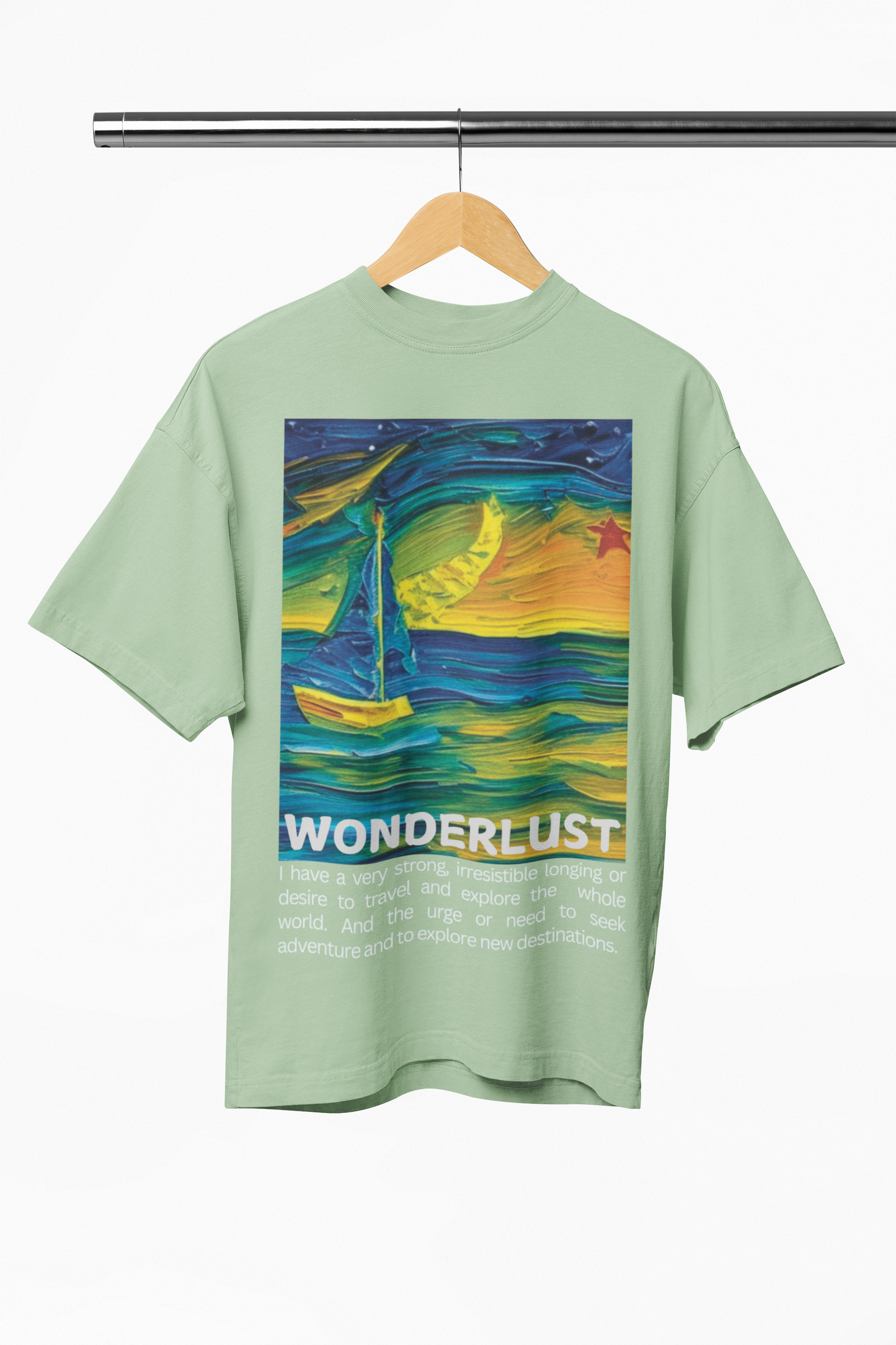 Wonderlust Oversized Printed T-shirt