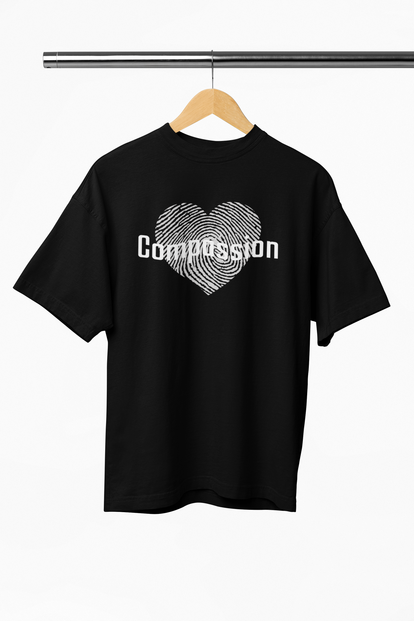 Compassion Black Oversized T-shirt