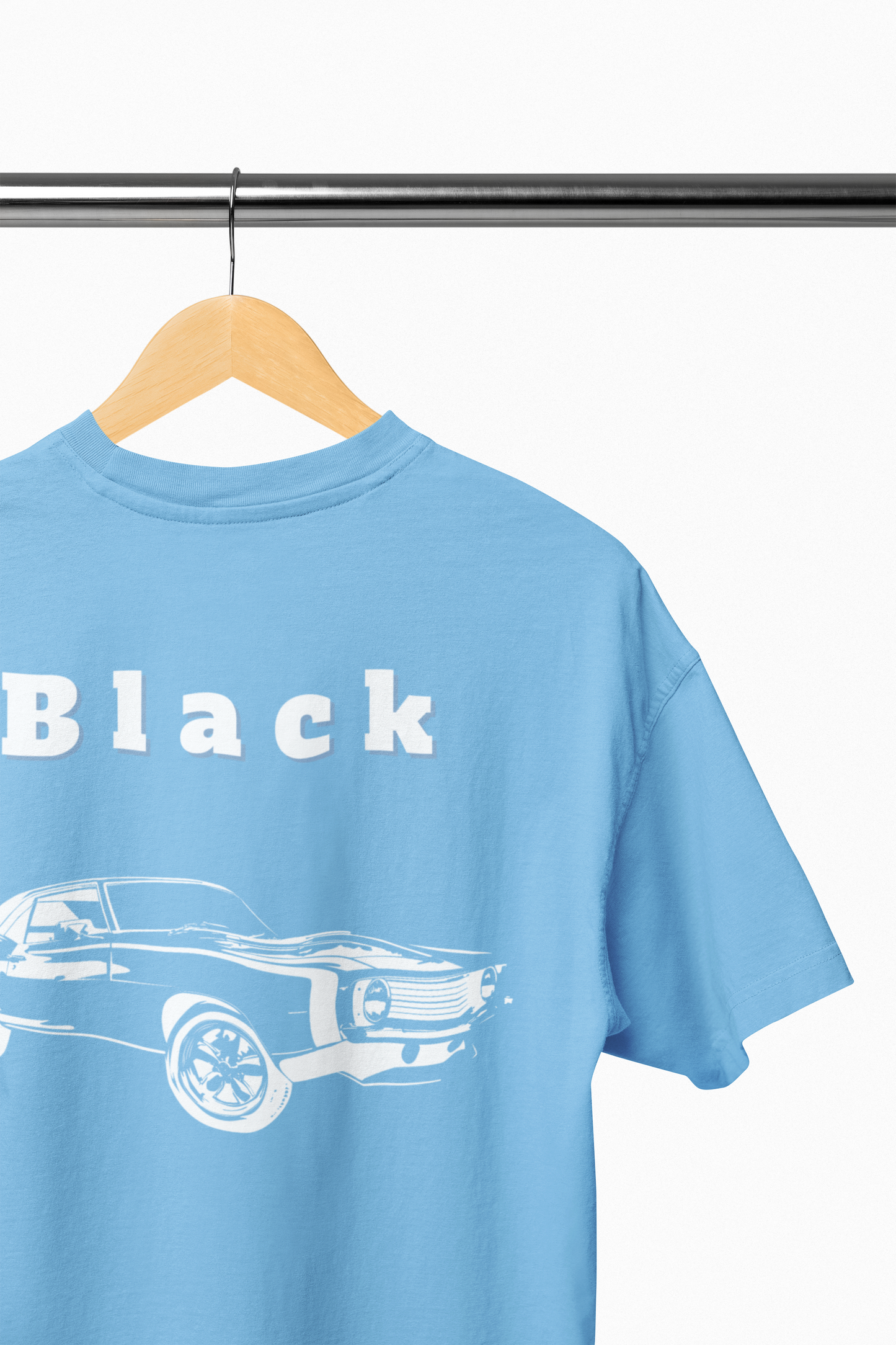 BLACK Printed Oversized T-shirt