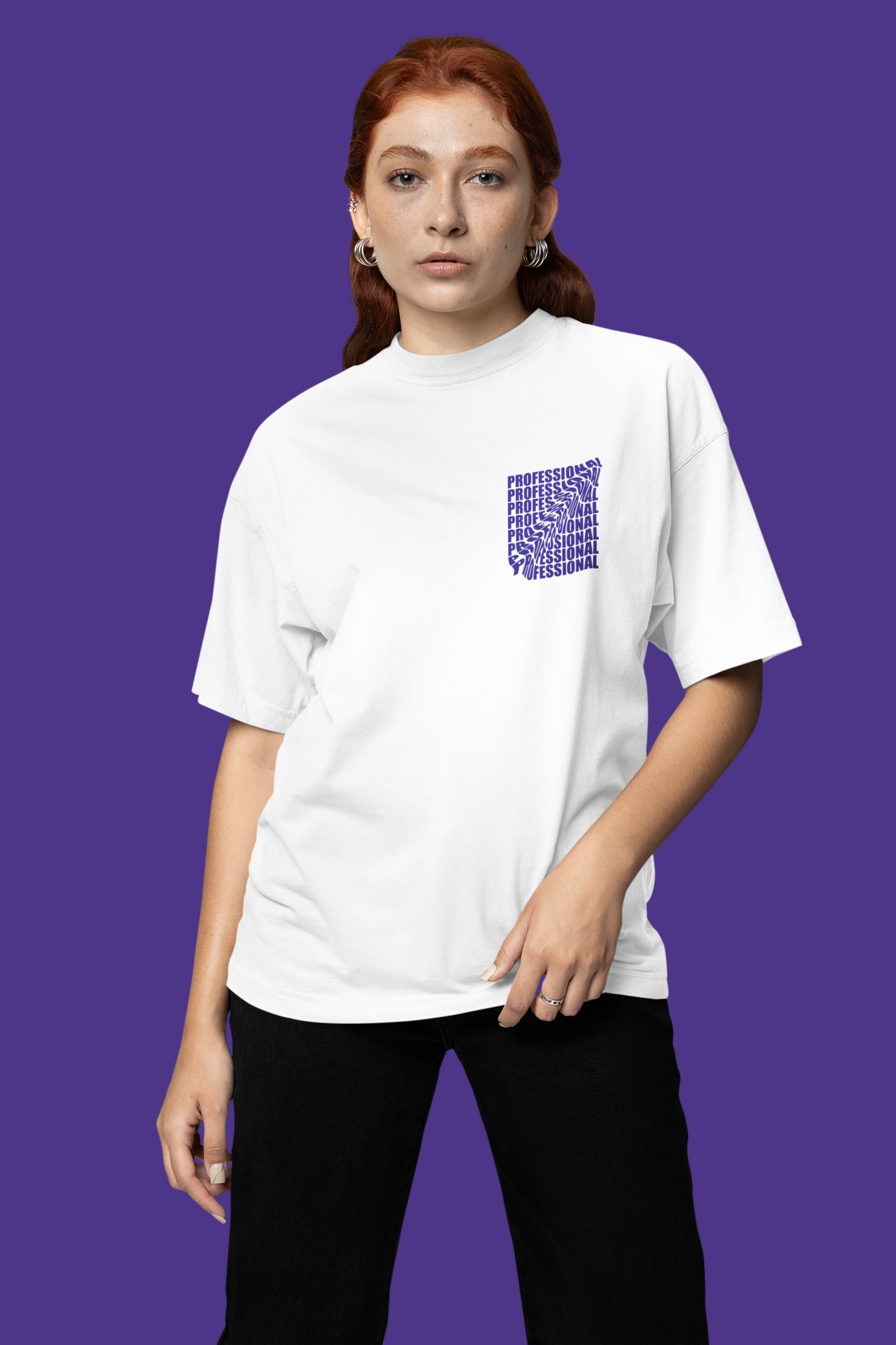 Professional Premium Typography Printed Oversized T-shirt