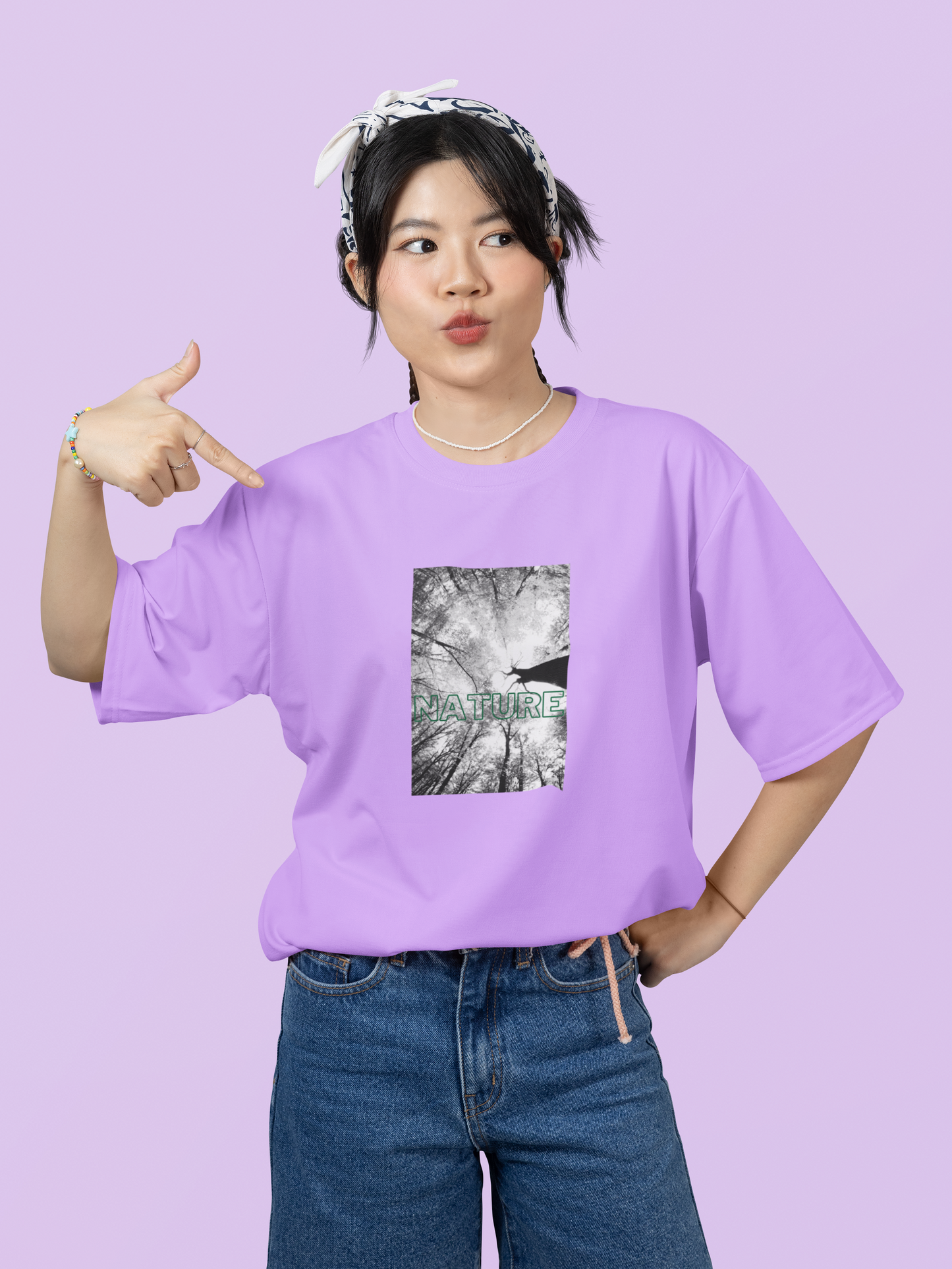 Lavender Nature Oversized T-shirt