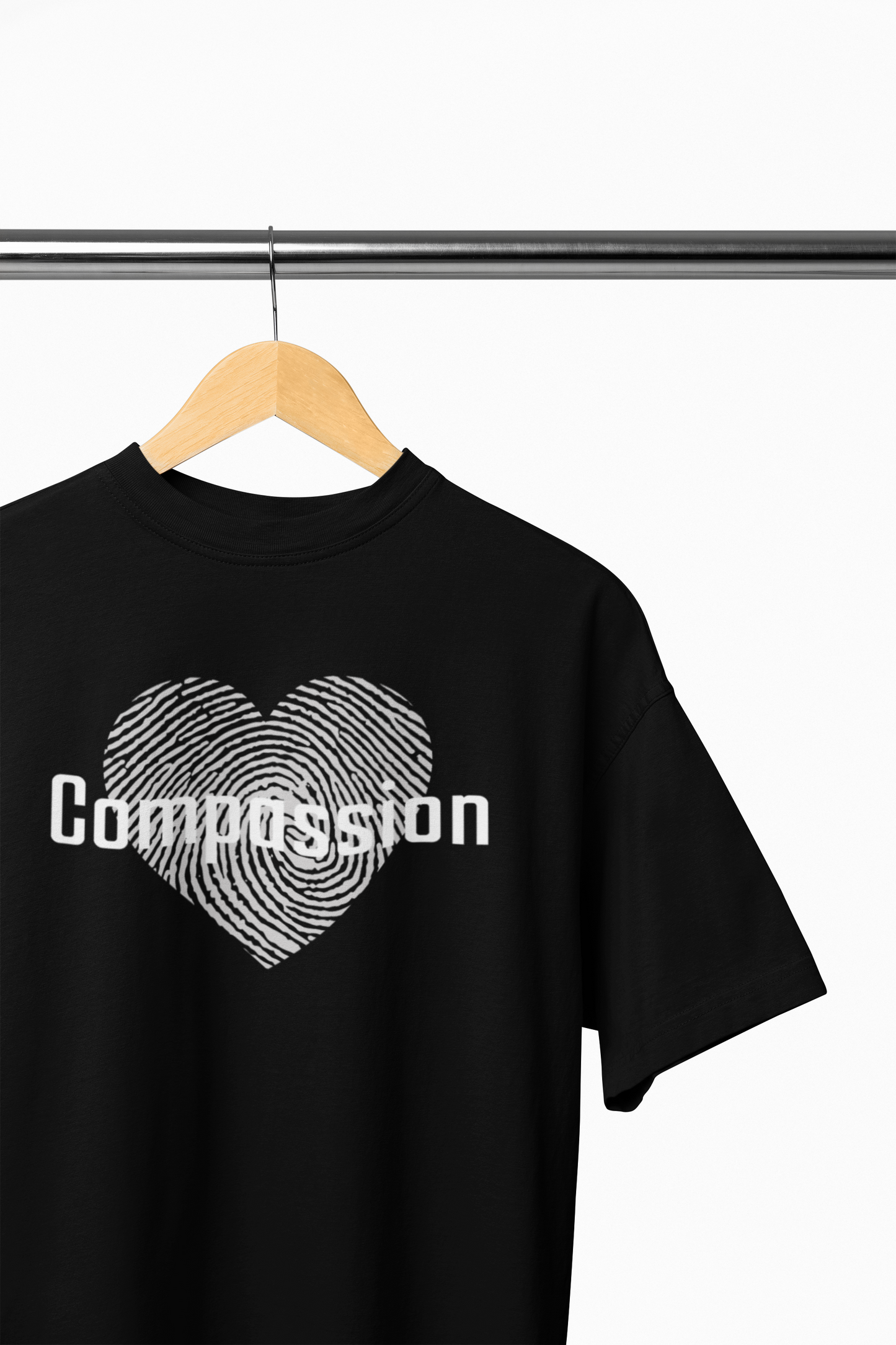 Compassion Black Oversized T-shirt