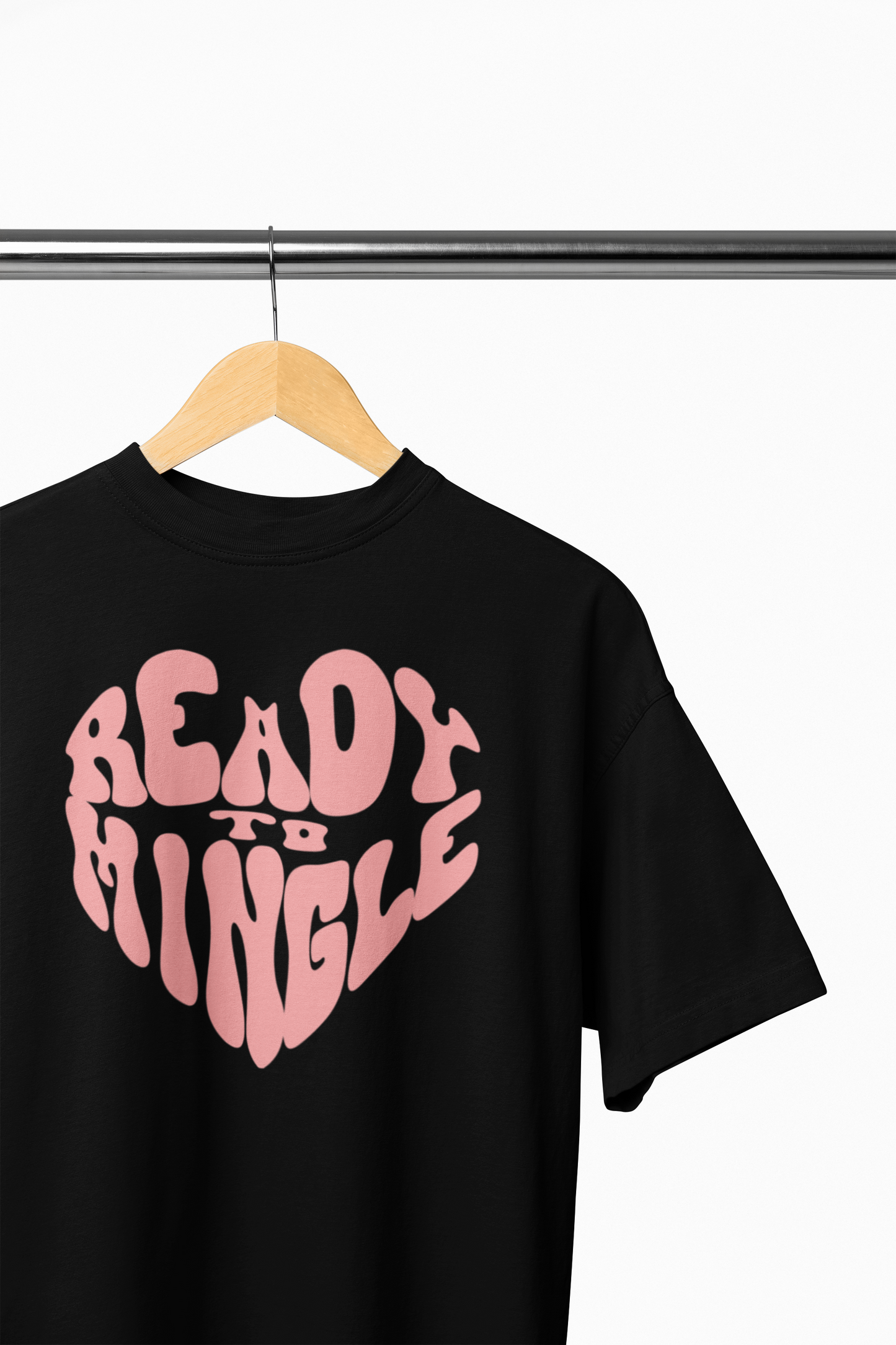 Classic Ready To Mingle Typography Oversized T-shirt