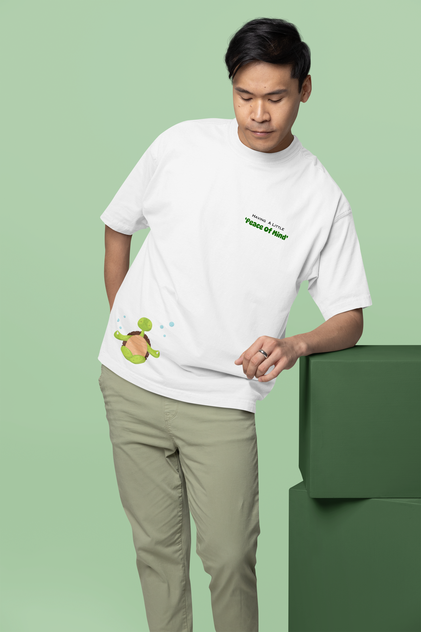Peace of Mind Graphic Printed Oversized T-shirt
