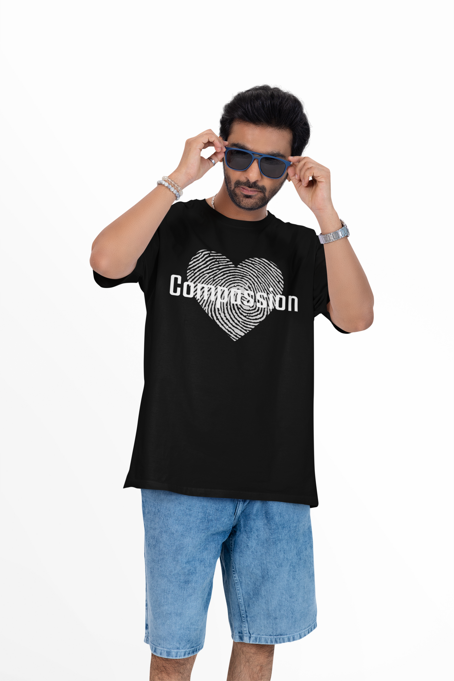 Compassion Black Oversized T-shirt