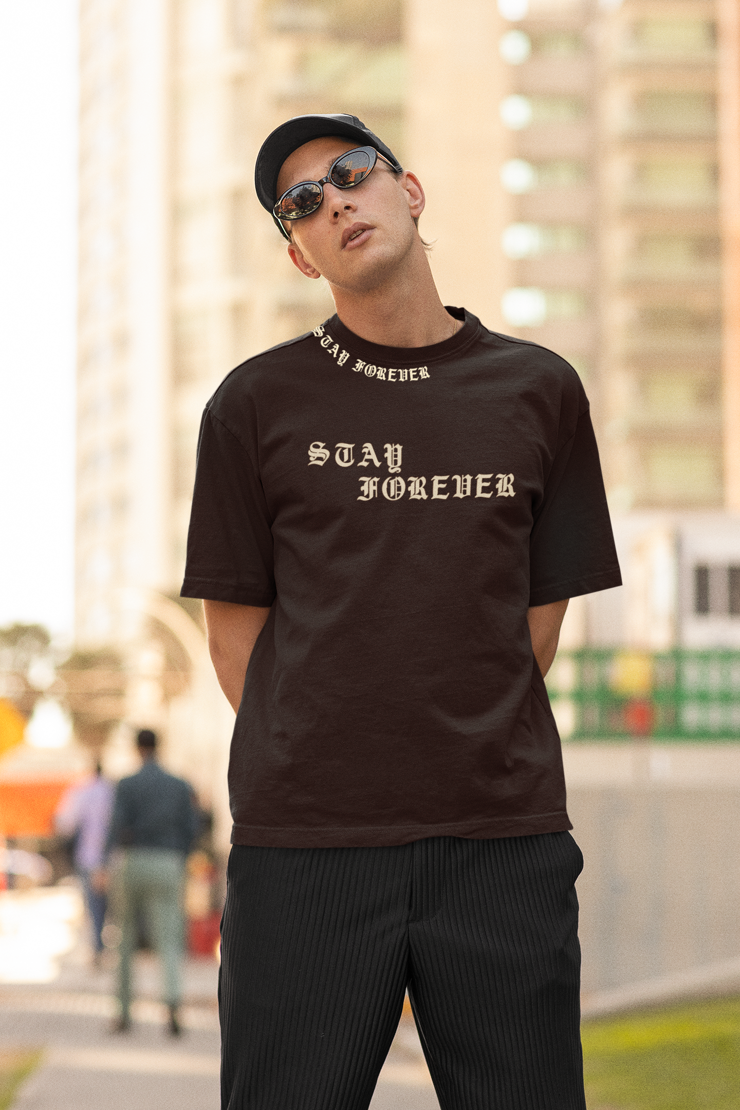 Stay Forever Graphic Printed Oversized T-shirt