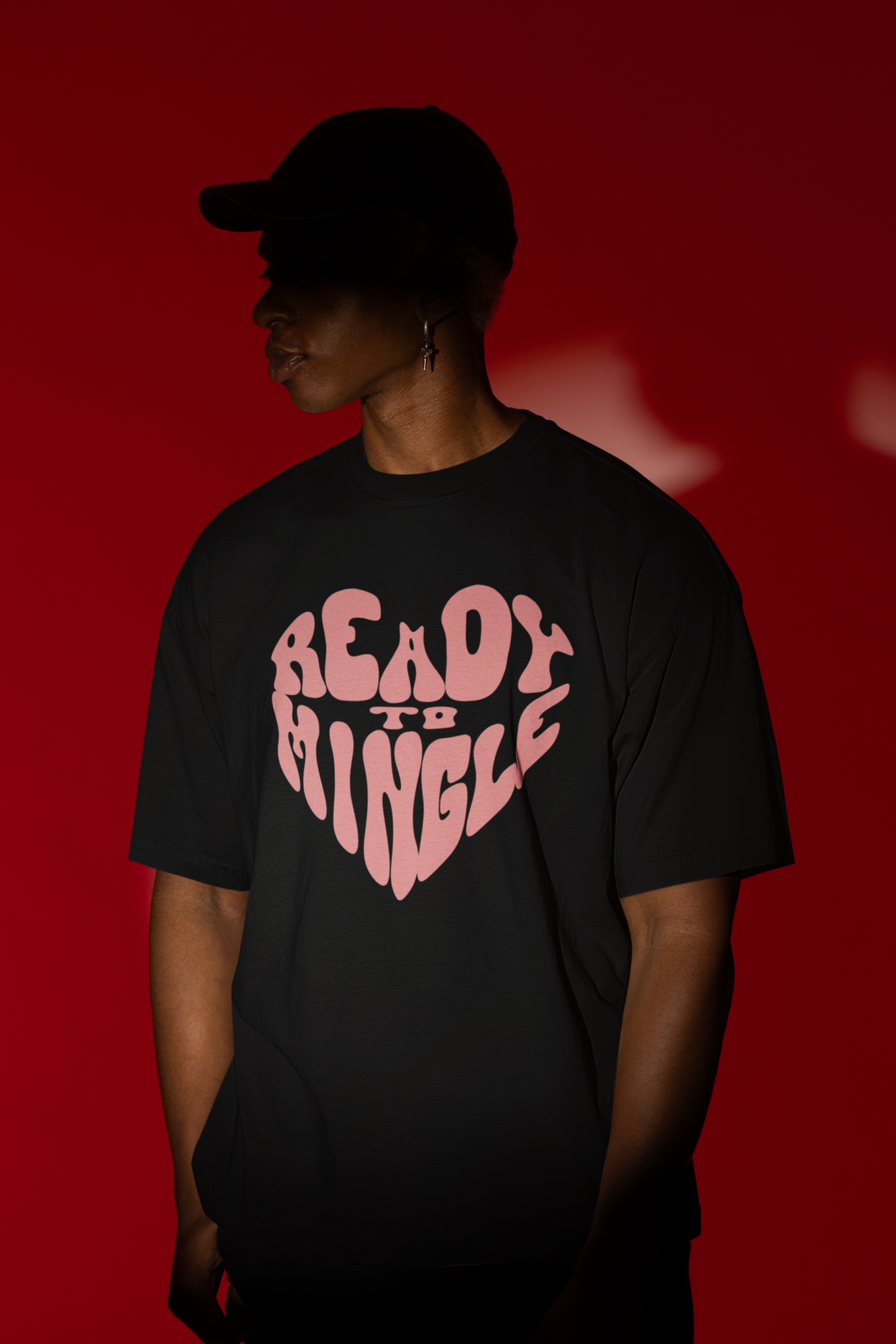 Classic Ready To Mingle Typography Oversized T-shirt
