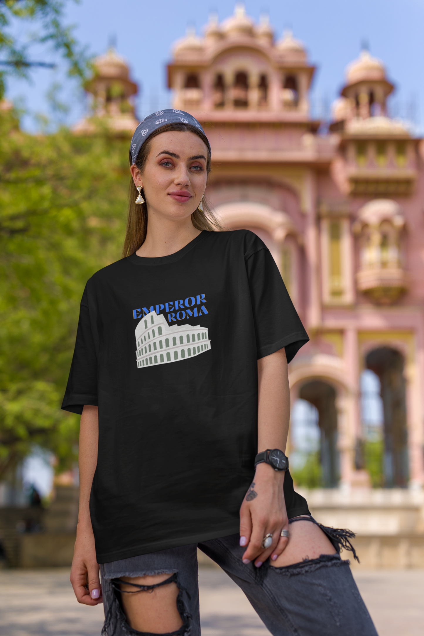 Emperor Roma Graphic Printed Oversized T-shirt