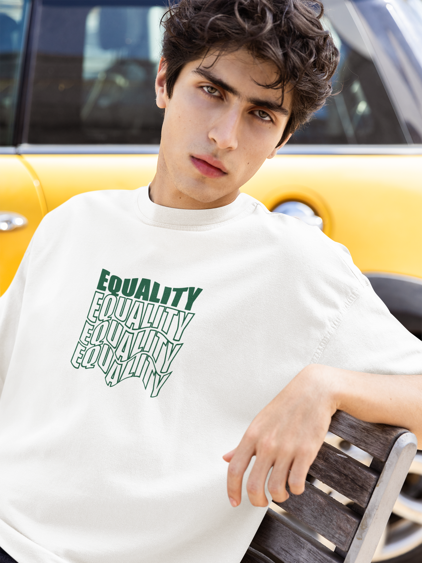 Equality Typography Printed Oversized T-shirt