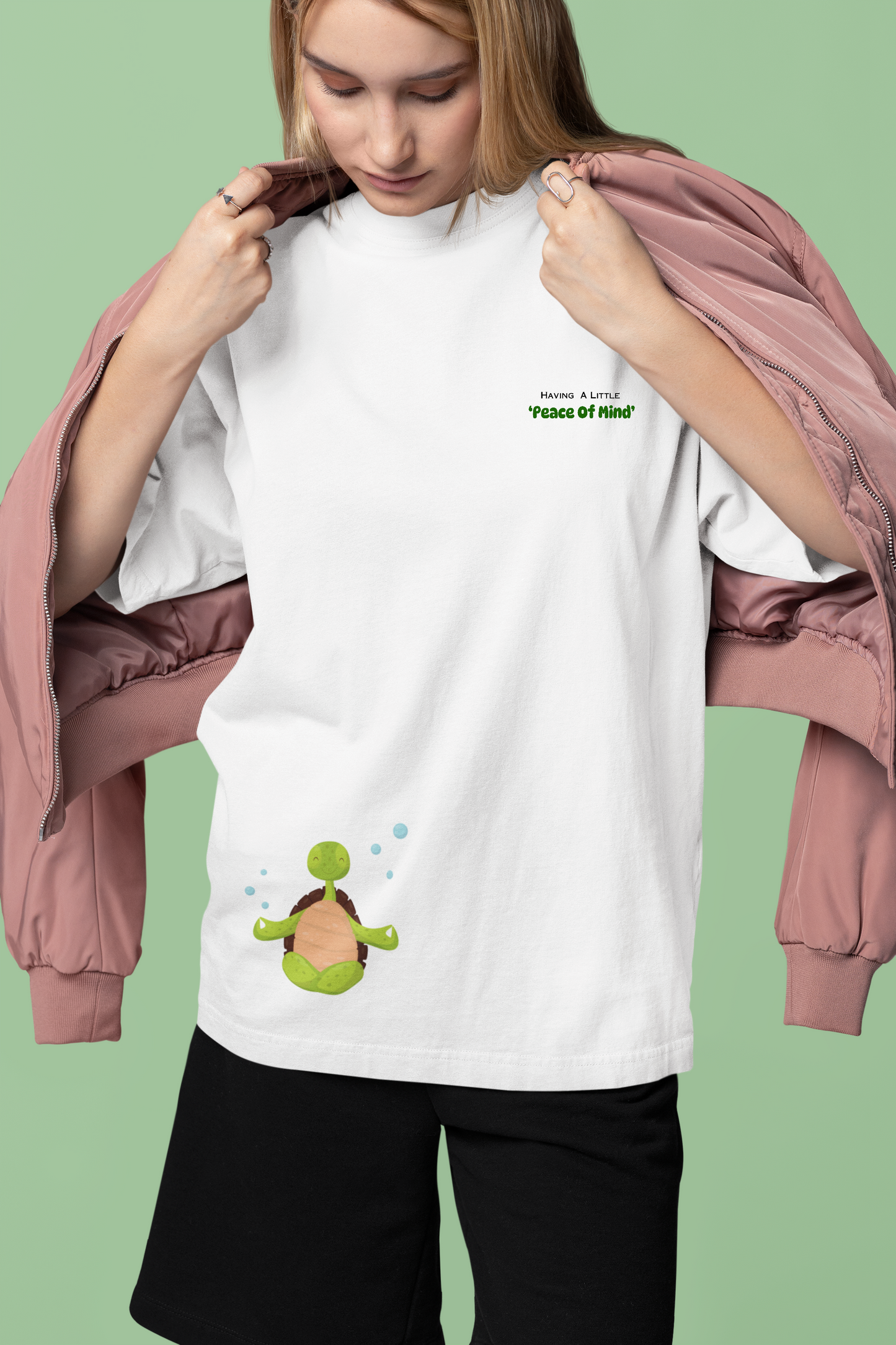 Peace of Mind Graphic Printed Oversized T-shirt