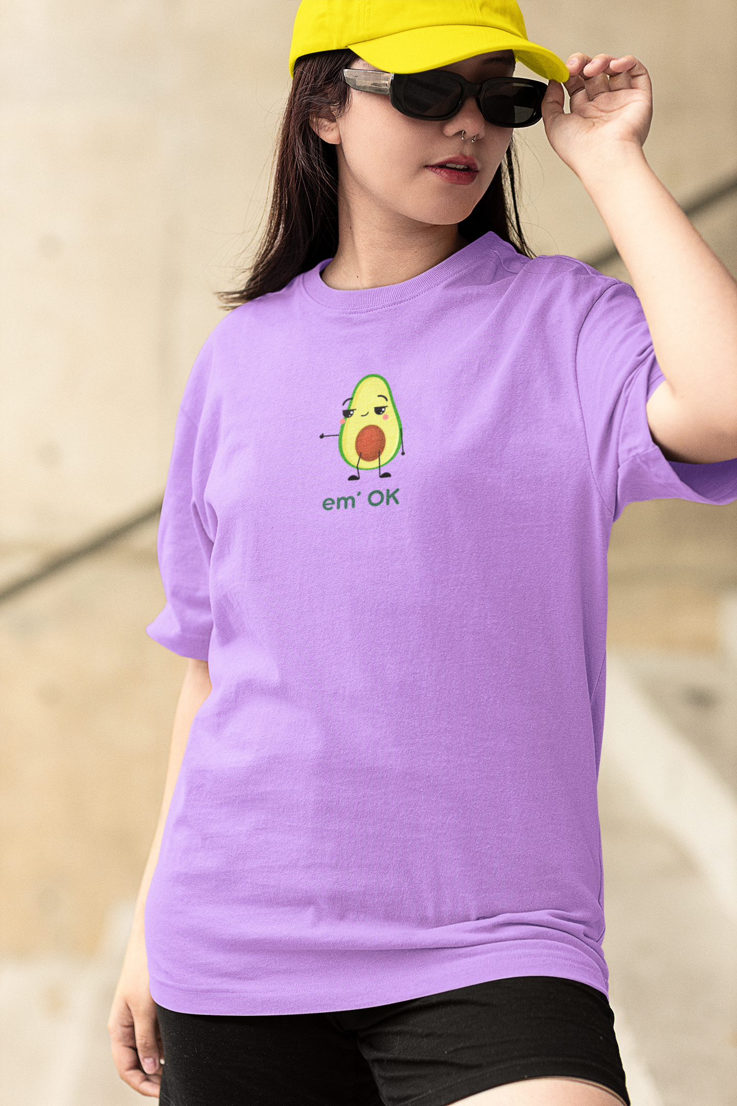 EM OK Graphic Printed Oversized T-shirt