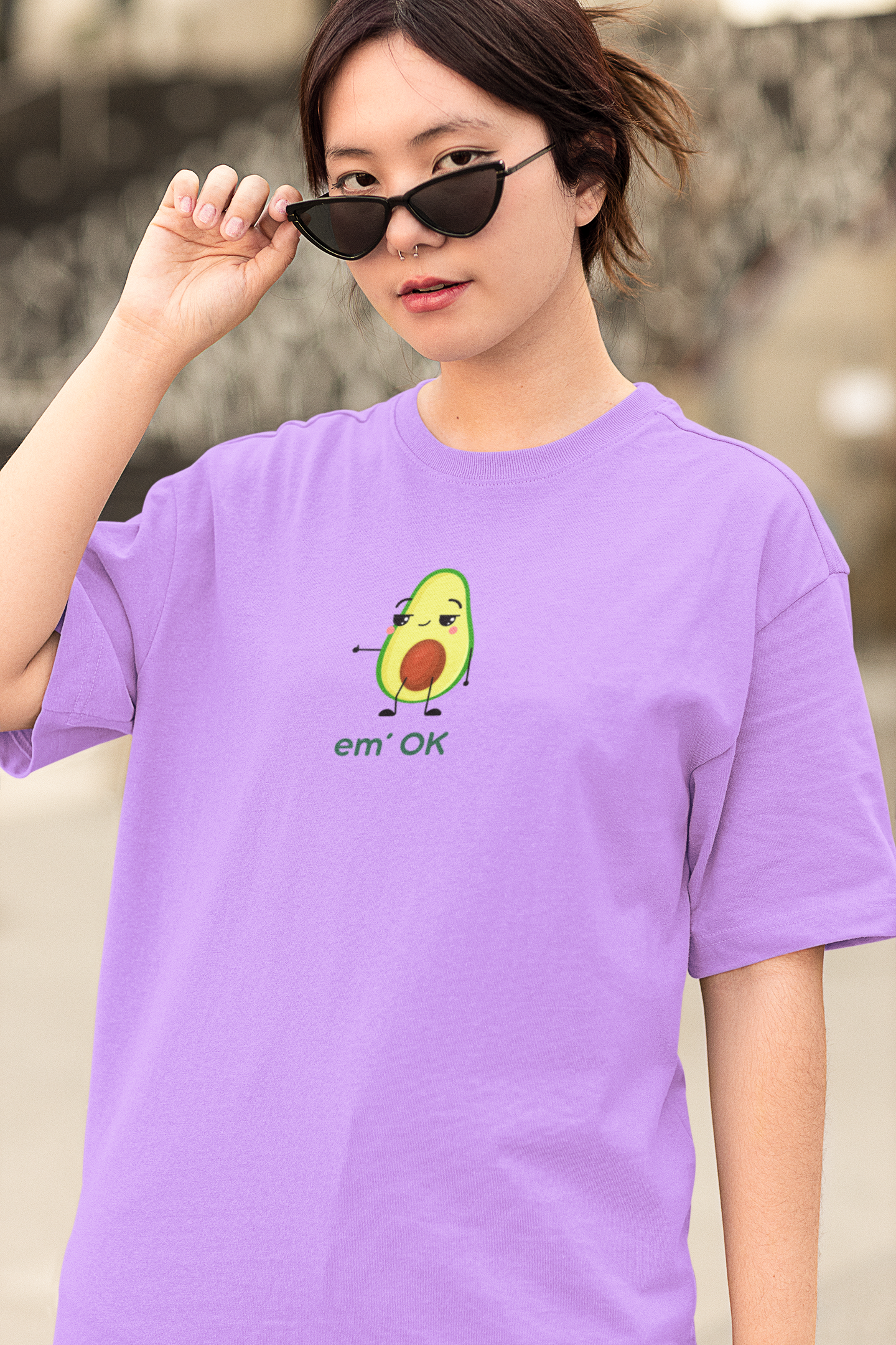 EM OK Graphic Printed Oversized T-shirt