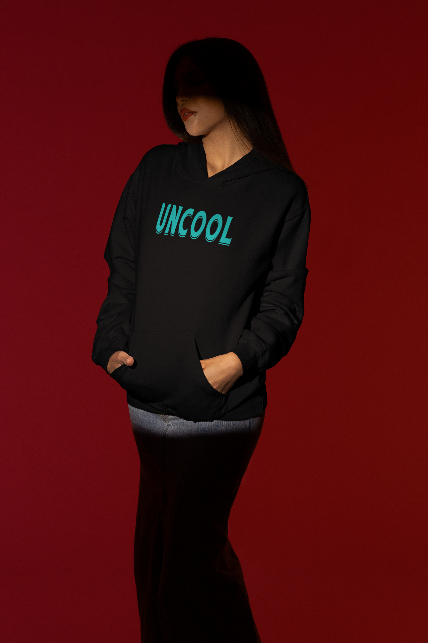Black Graphic Printed Hoodie for Unisex