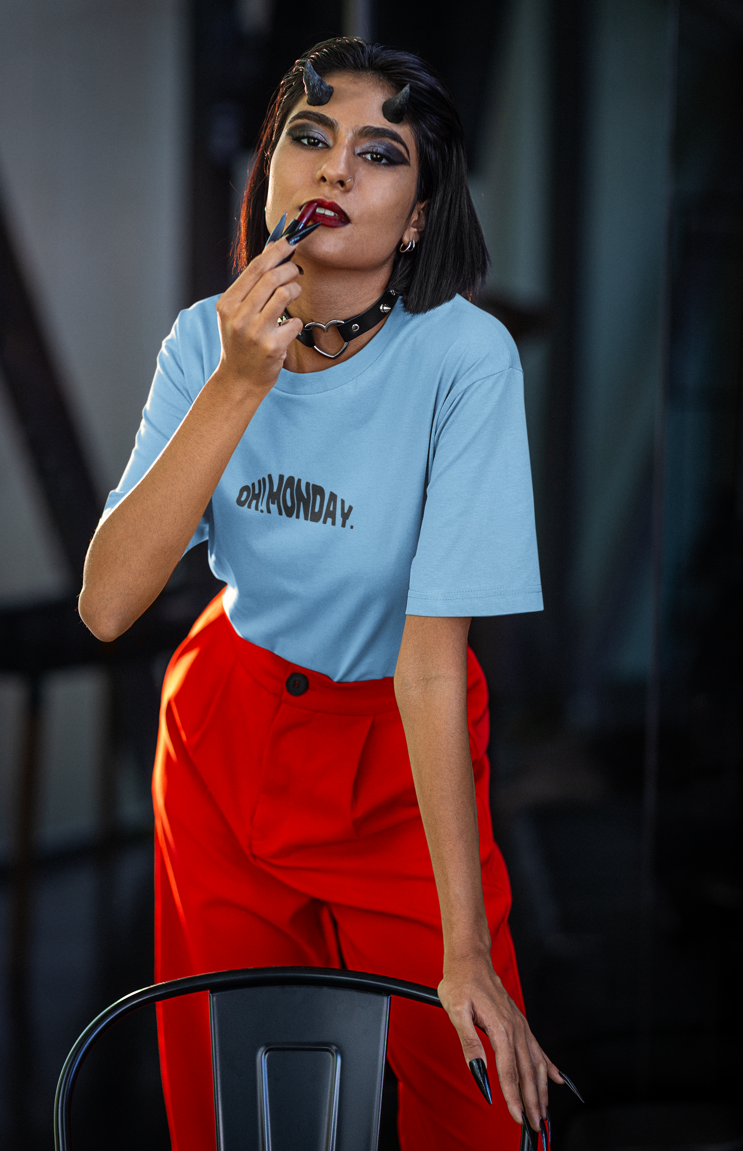 Oh! Monday Oversized Printed T-shirt