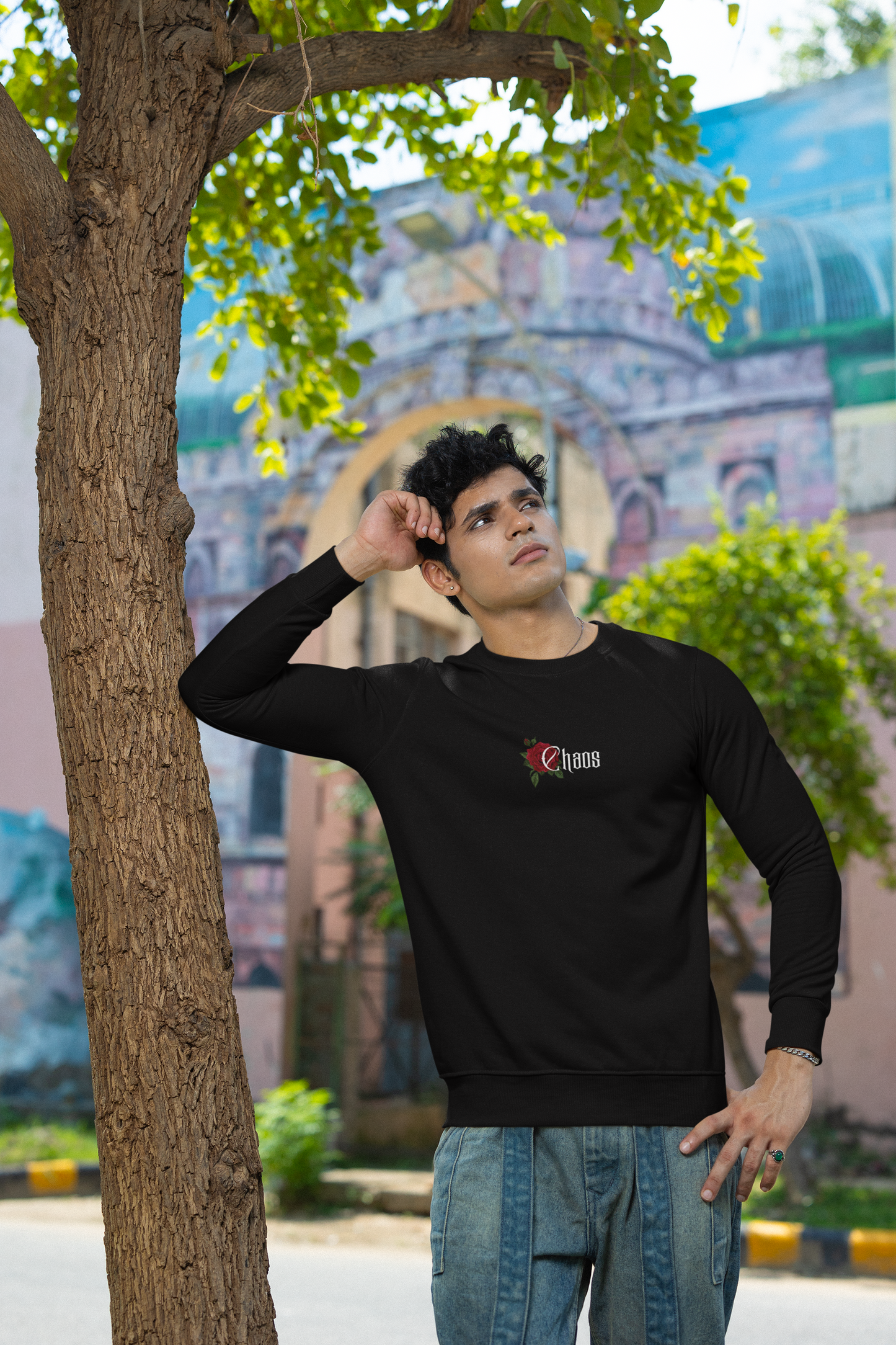 Black Graphic Printed Sweatshirt Unisex