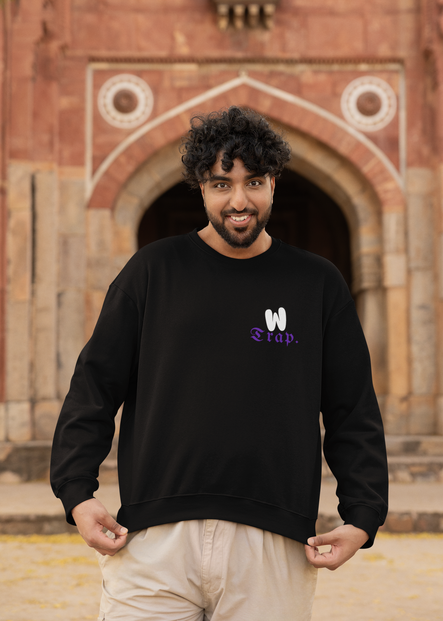 Black Graphic Printed Sweatshirt Unisex