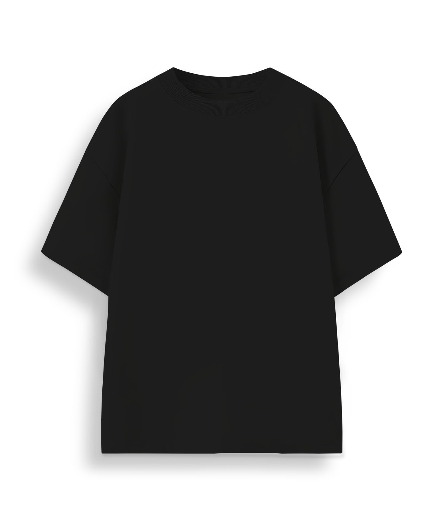 Black Classic Casuals Plain Solid Oversized T-shirt