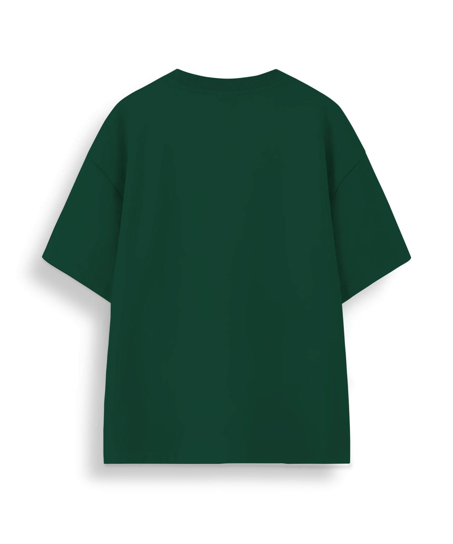 Dark Green Solid Oversized Tee