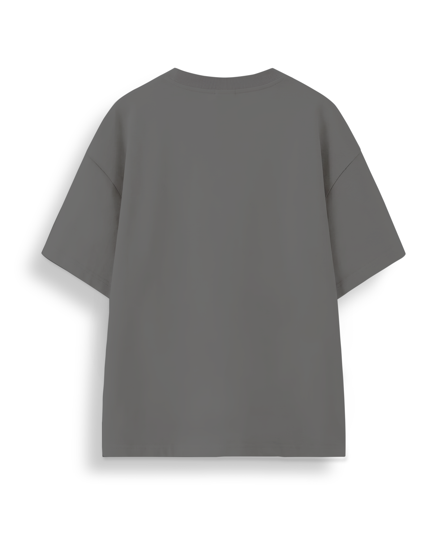 Dark Grey Solid Oversized Tee