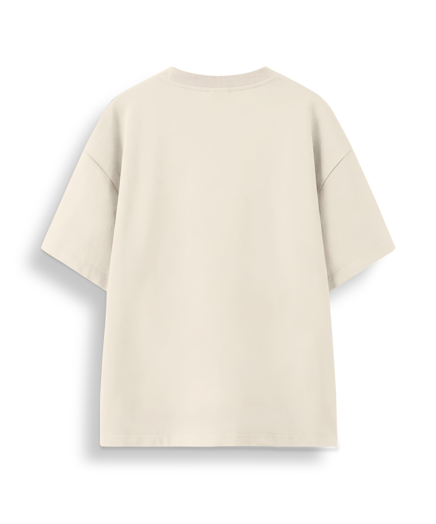 Off White Solid Oversized Tee