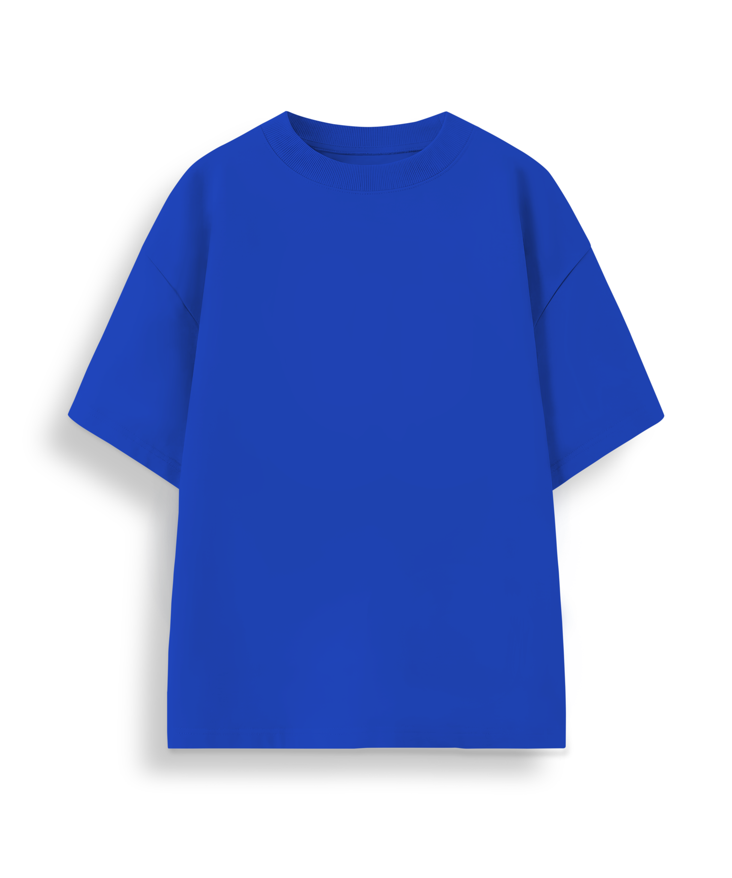 Royal Blue Solid Oversized Tee