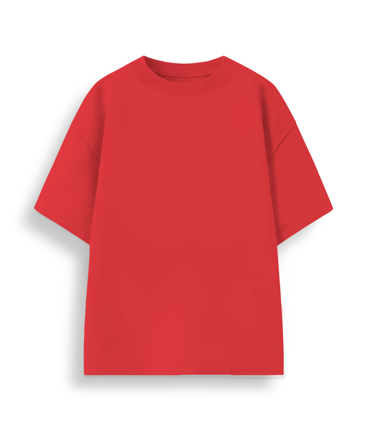 Red Basics Oversized T-shirt