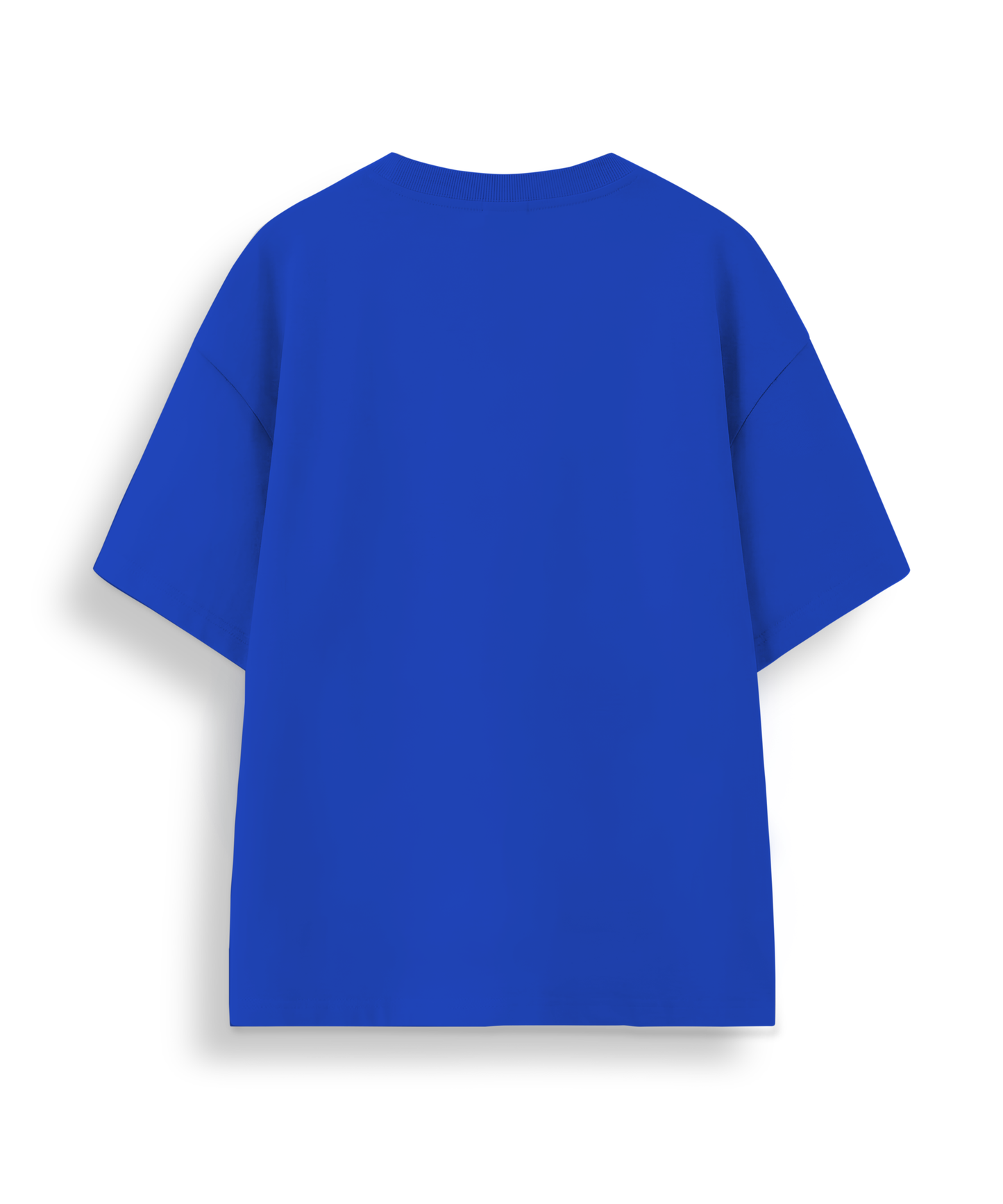 Royal Blue Solid Oversized Tee