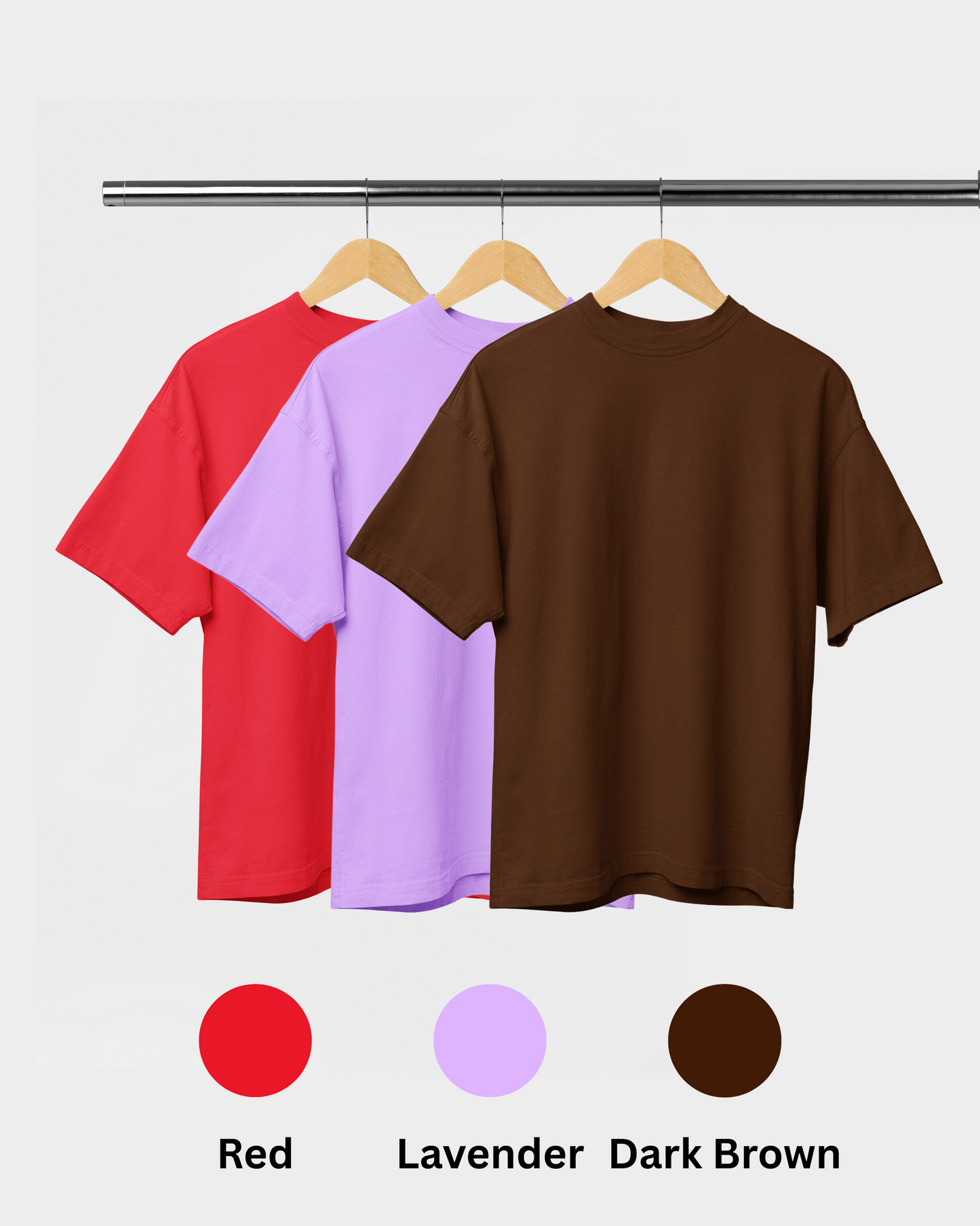 Pack of 3 Solid Plain Oversized Premium T-shirt Unisex