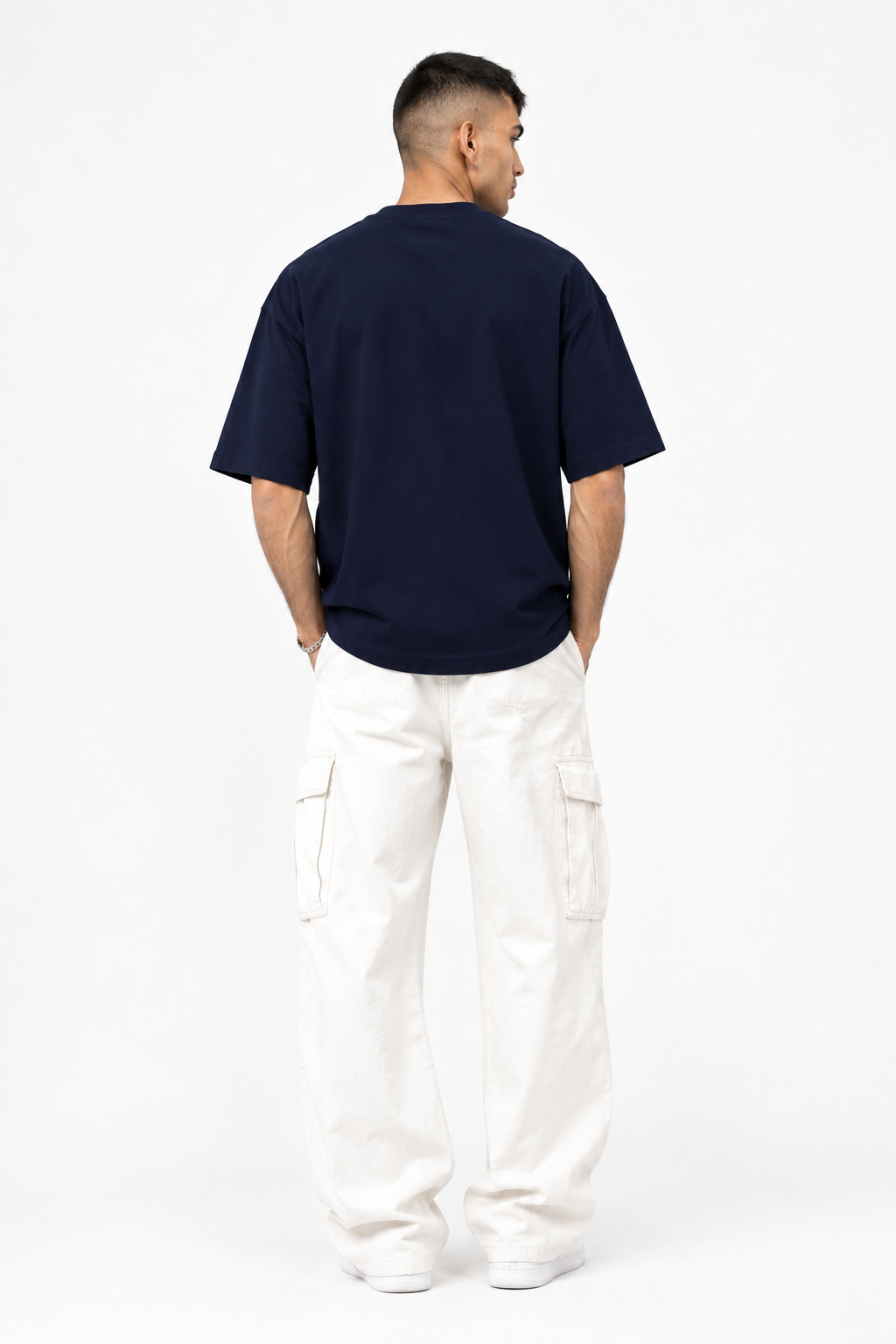 Navy Blue Classic Oversized Tee