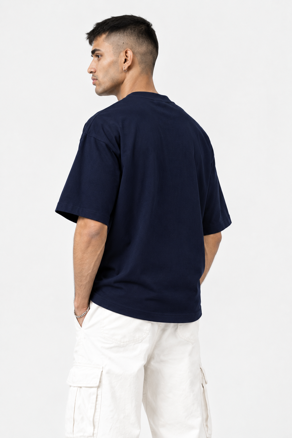 Navy Blue Classic Oversized Tee