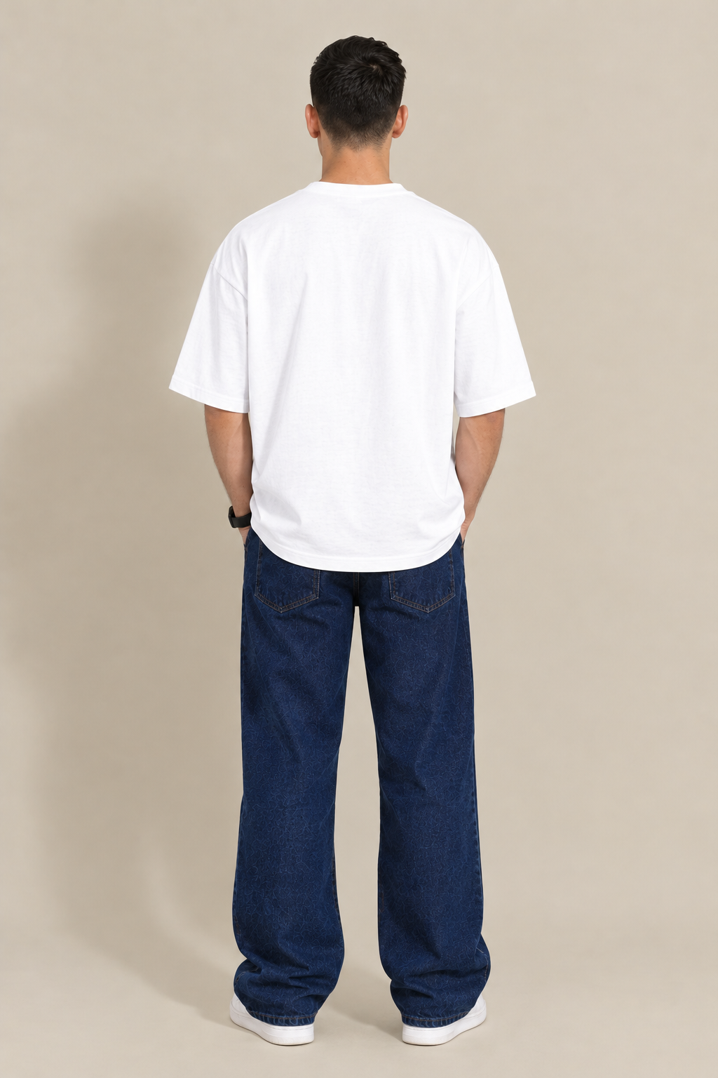 White Classic Solid Oversized Tee