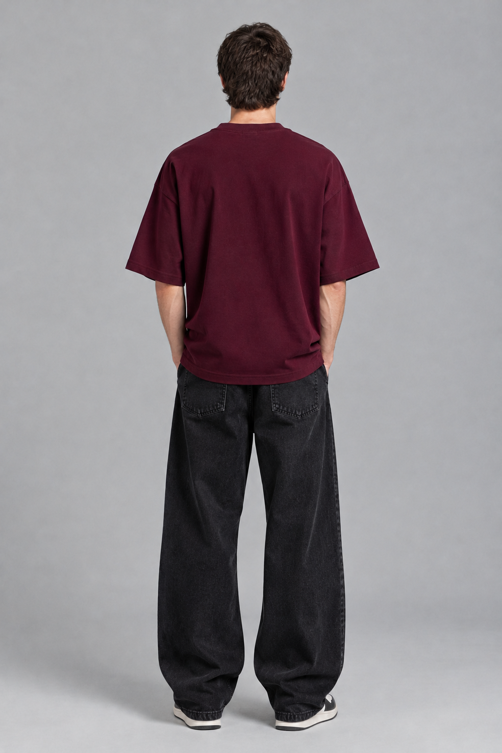 Wine Premium Casual Oversized Tee