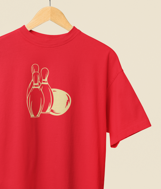 Bowling Graphic Printed Oversized T-shirt