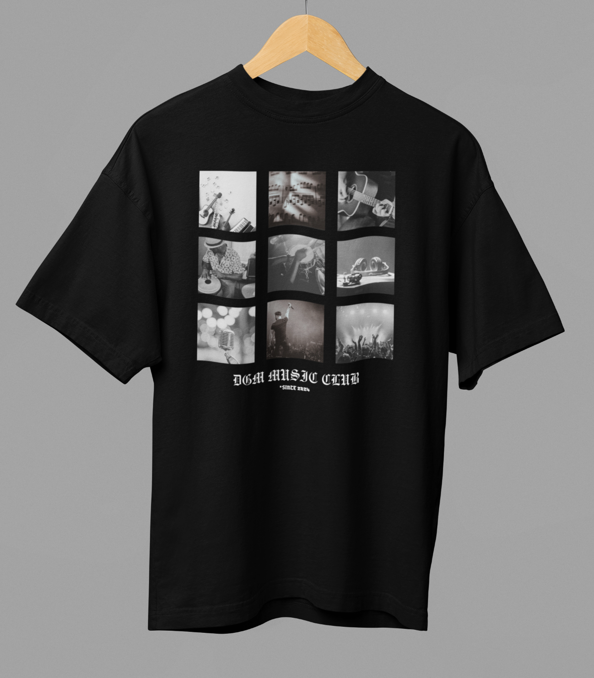 Music Club Graphic Printed Oversized T-shirt