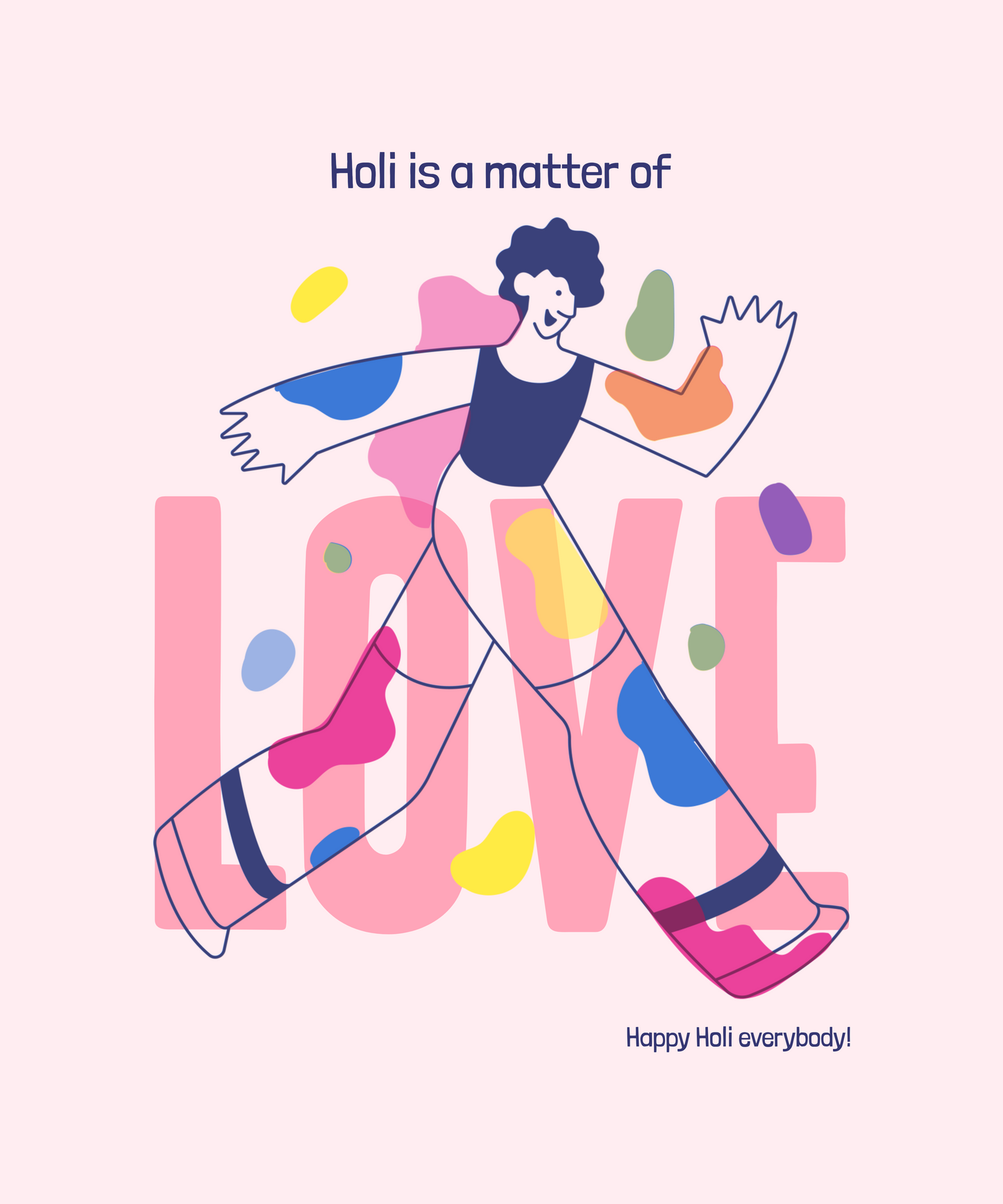 Couple Holi Oversized Printed T-shirt Combo Pack of 2