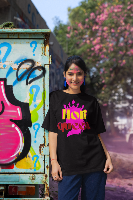 Holi Oversized Printed T-shirt