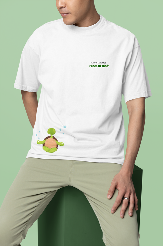 Peace of Mind Graphic Printed Oversized T-shirt